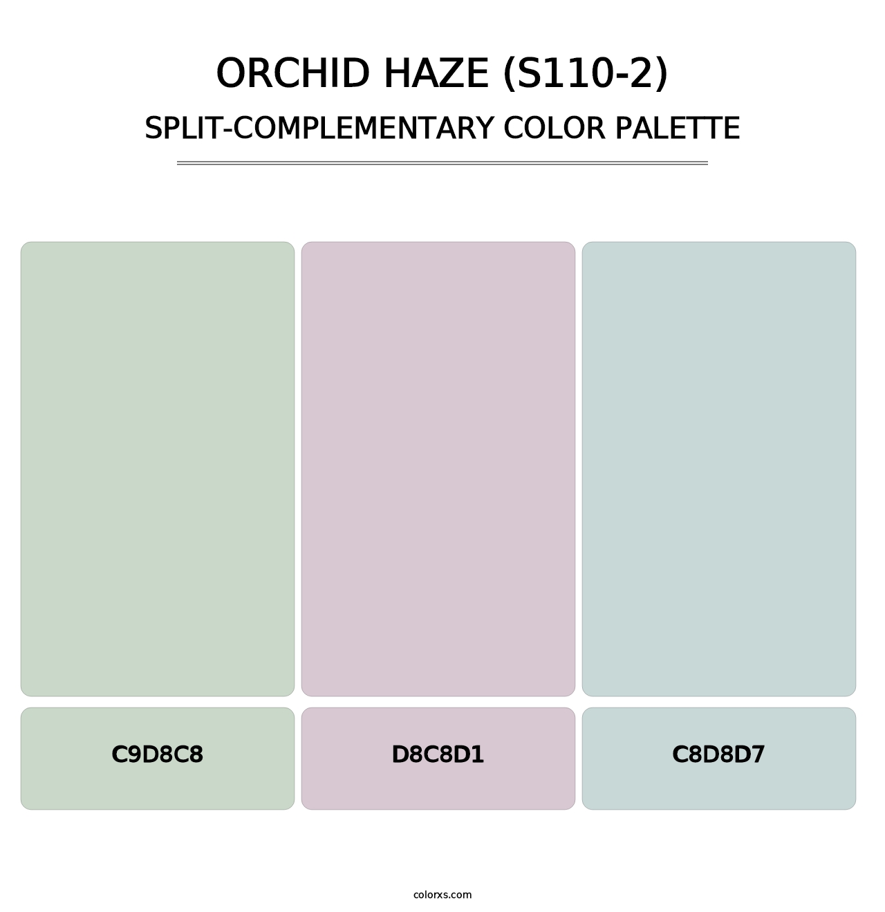 Orchid Haze (S110-2) - Split-Complementary Color Palette
