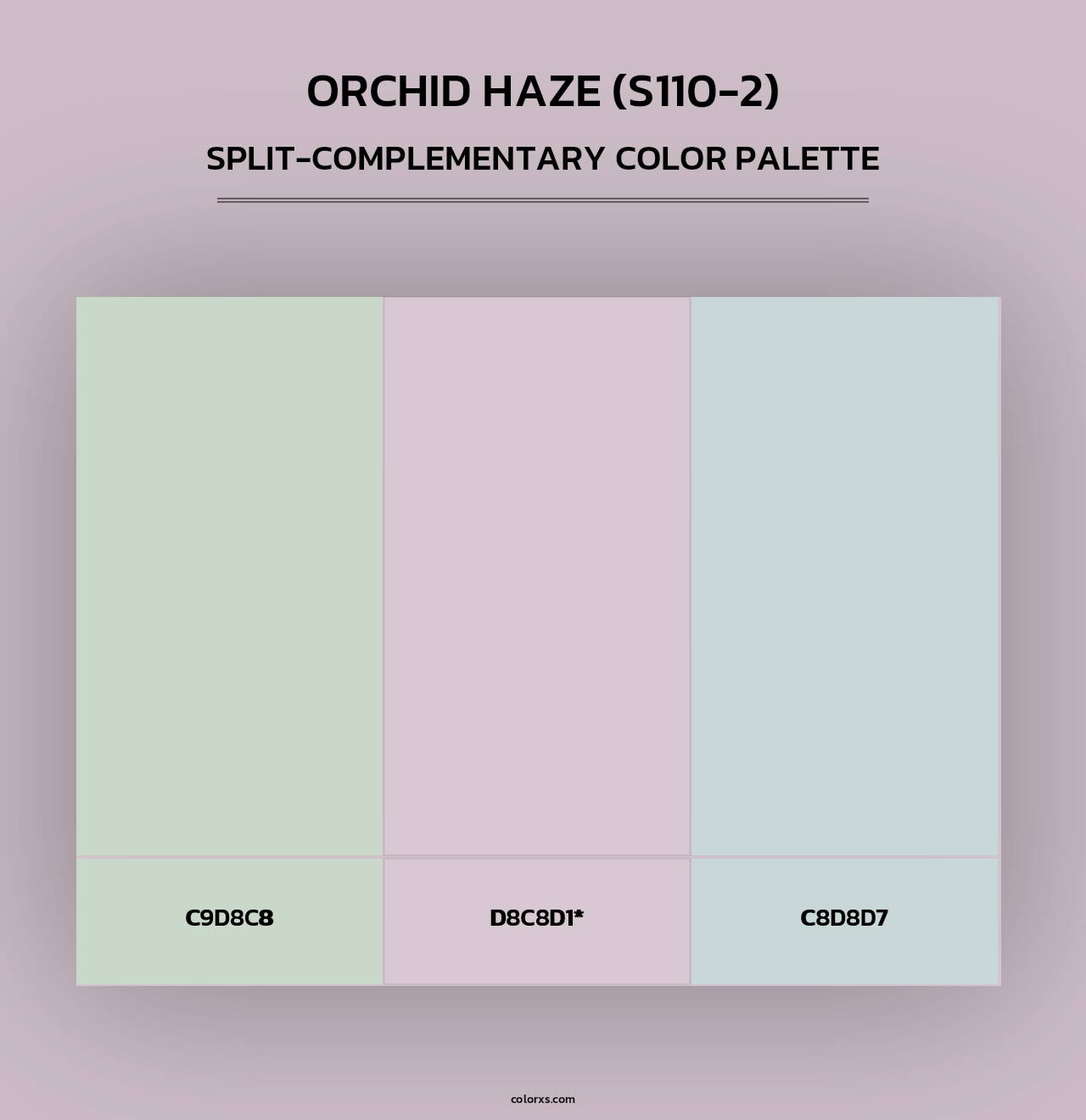 Orchid Haze (S110-2) - Split-Complementary Color Palette