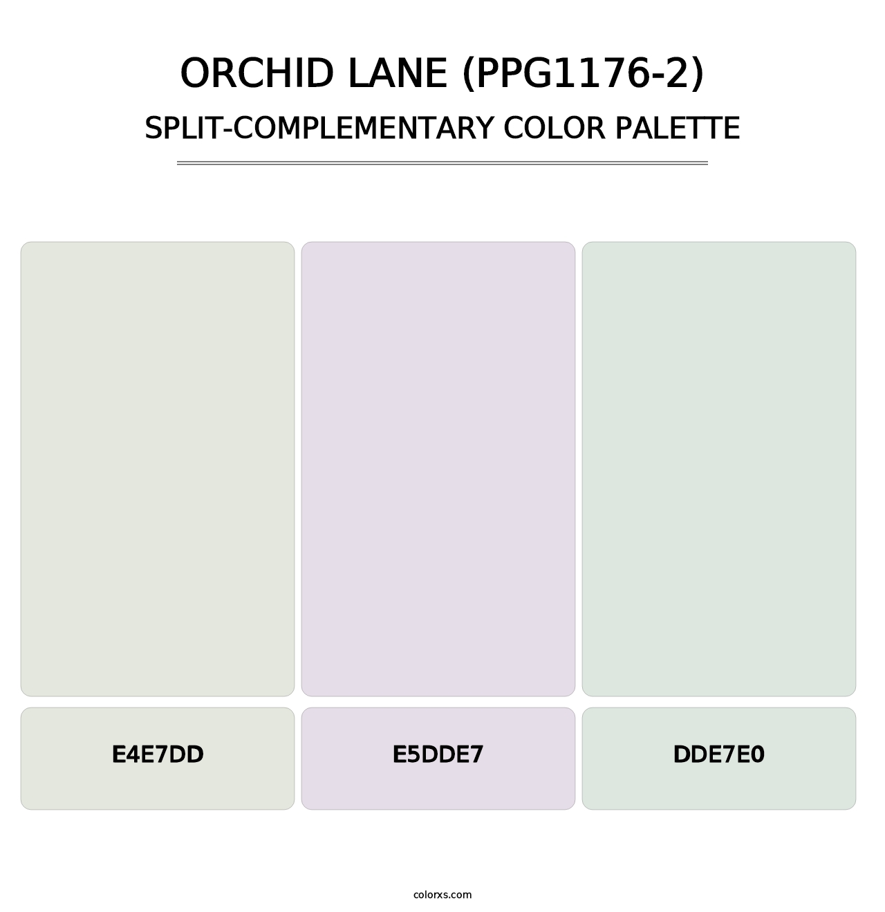 Orchid Lane (PPG1176-2) - Split-Complementary Color Palette