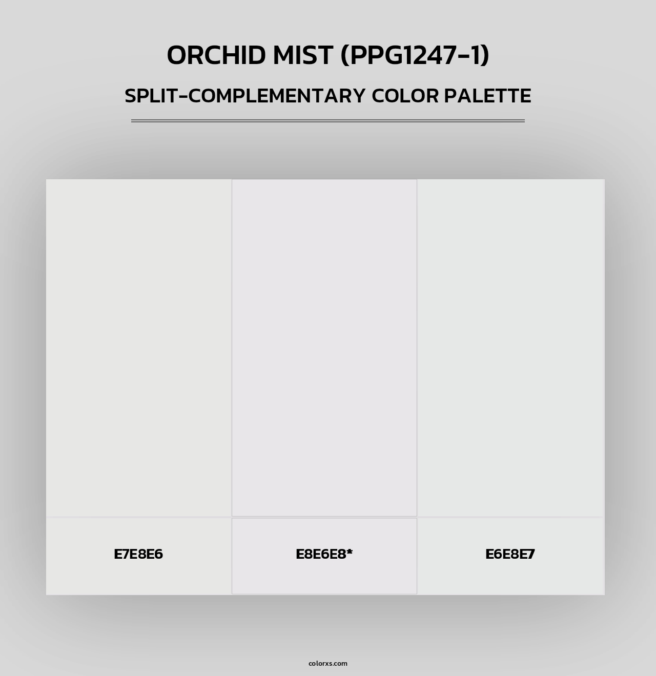 Orchid Mist (PPG1247-1) - Split-Complementary Color Palette