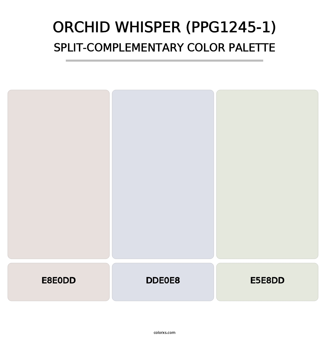 Orchid Whisper (PPG1245-1) - Split-Complementary Color Palette