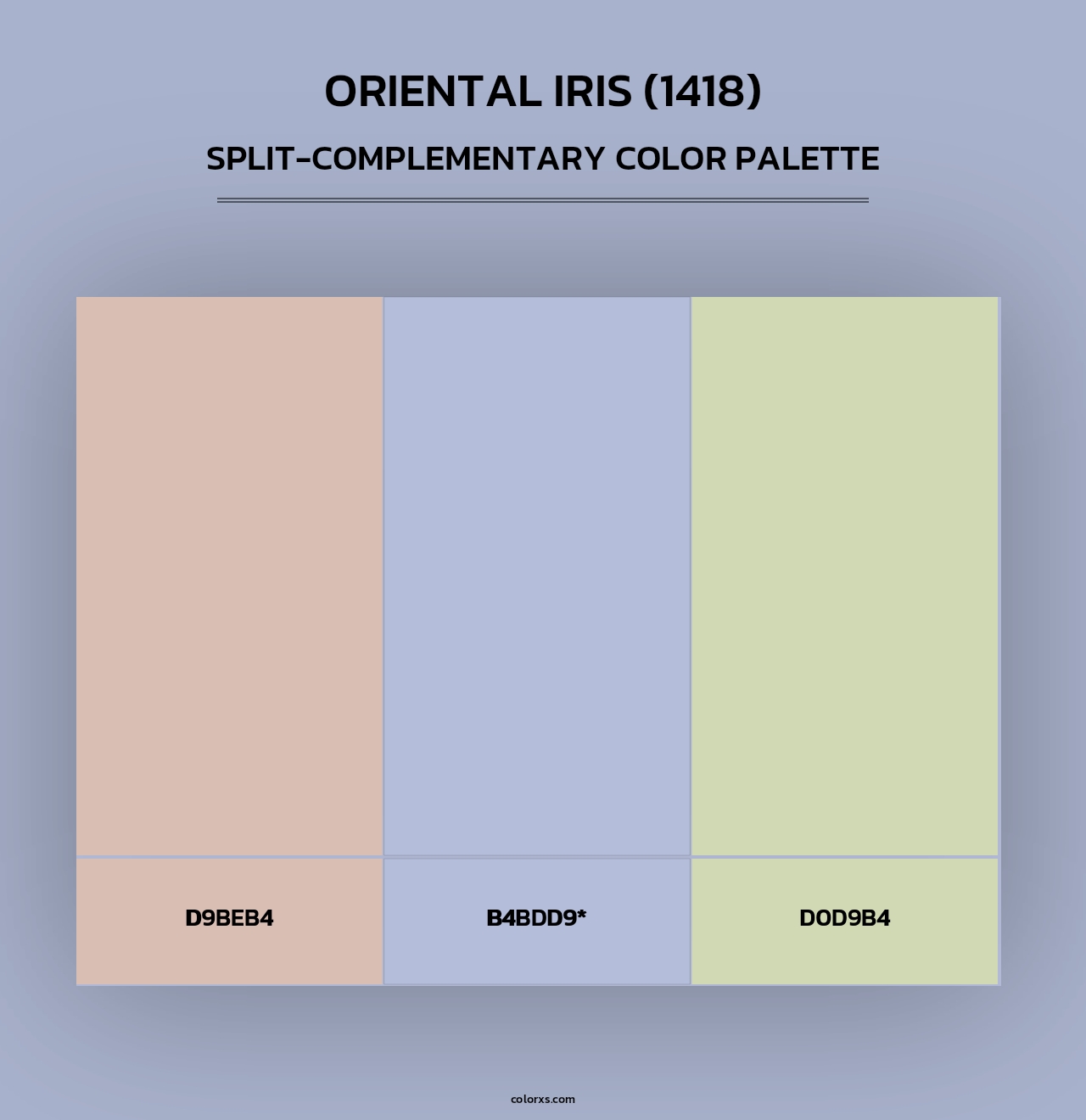 Oriental Iris (1418) - Split-Complementary Color Palette