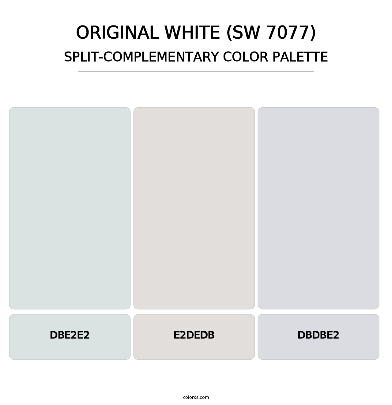 Original White (SW 7077) - Split-Complementary Color Palette