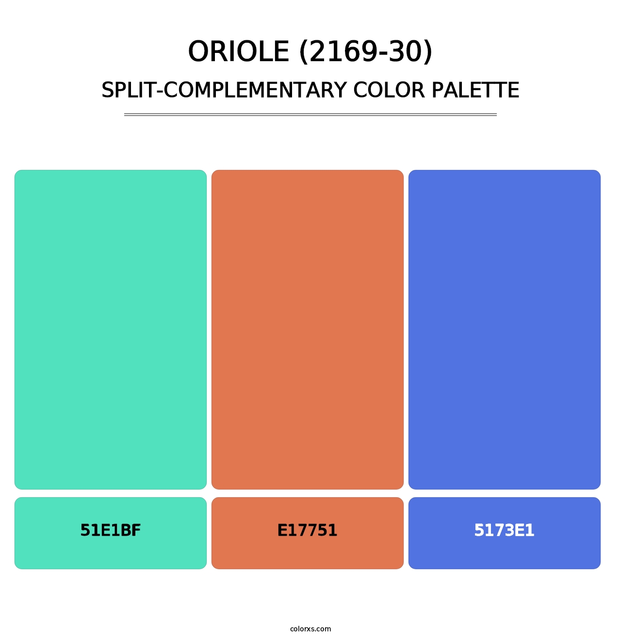 Oriole (2169-30) - Split-Complementary Color Palette