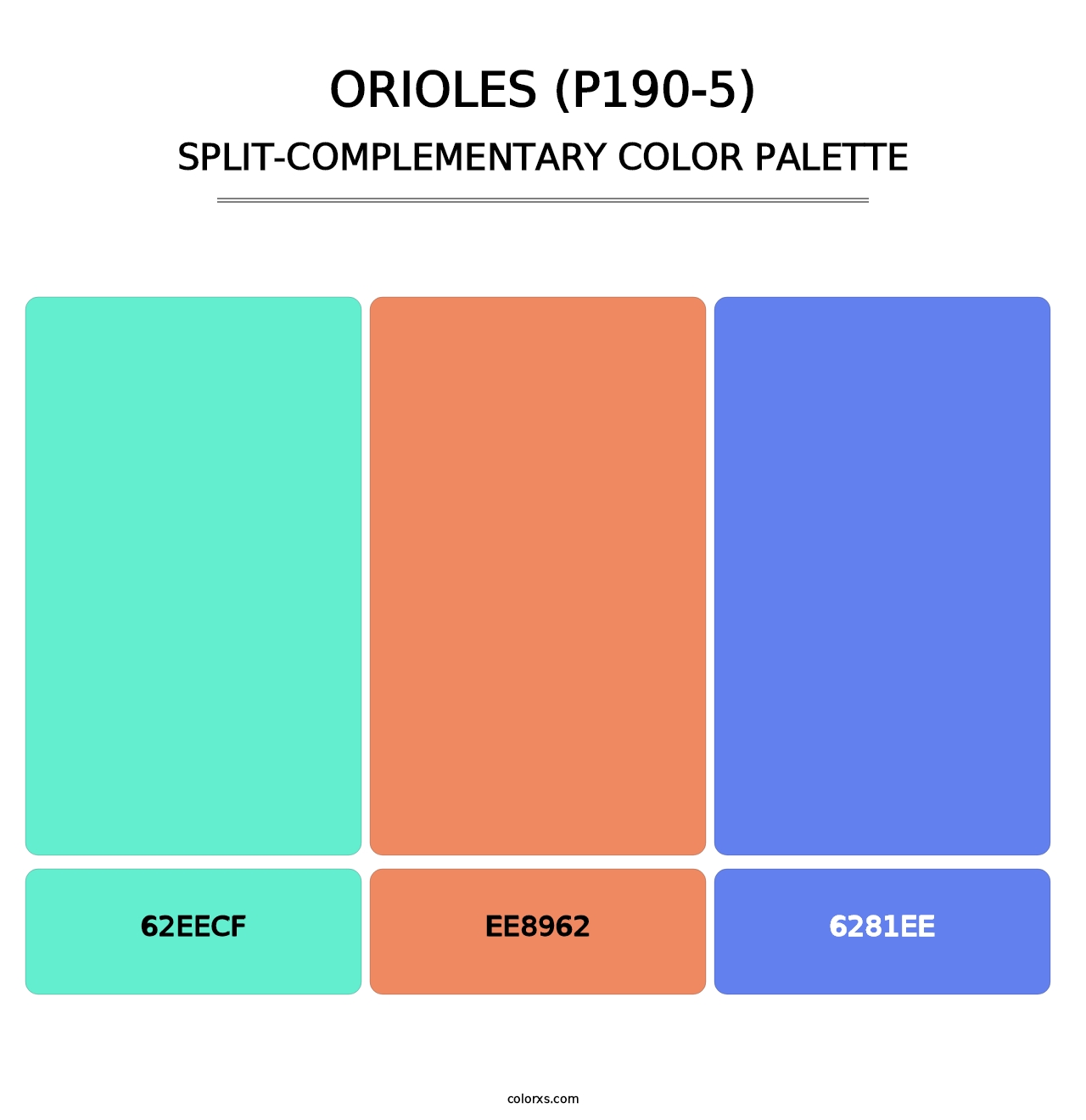 Orioles (P190-5) - Split-Complementary Color Palette