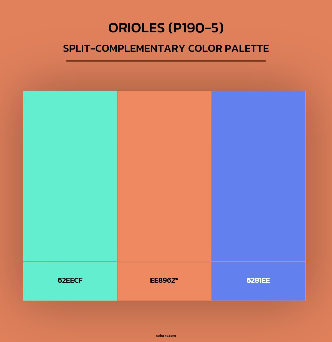 Orioles (P190-5) - Split-Complementary Color Palette