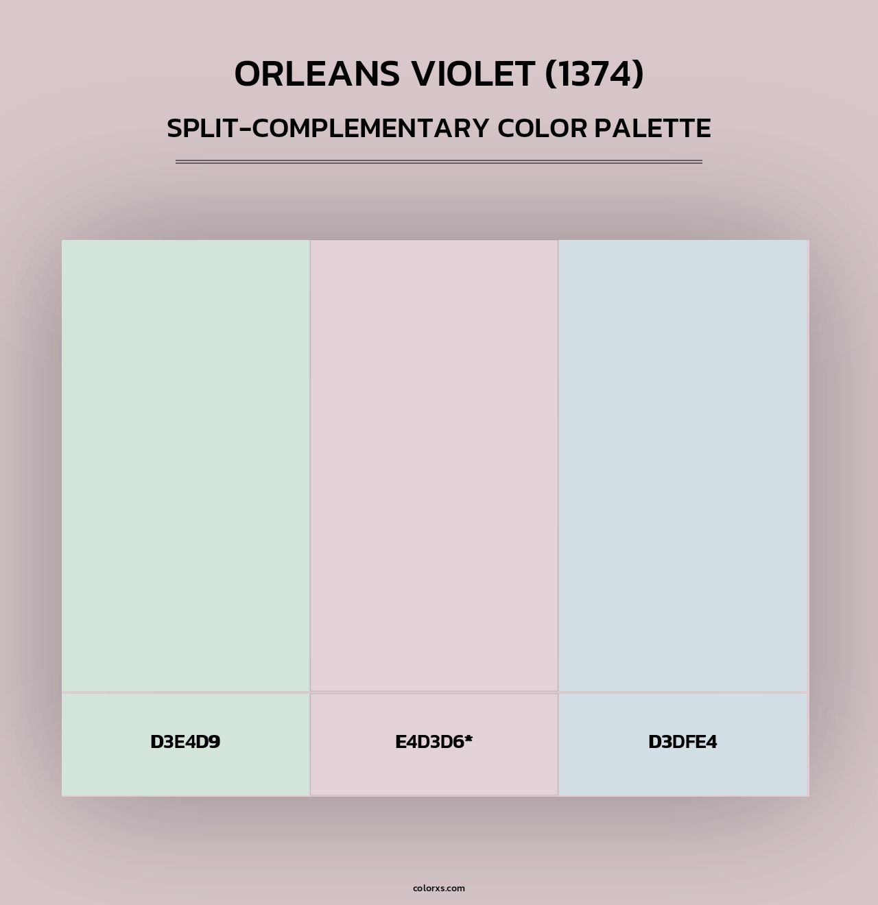 Orleans Violet (1374) - Split-Complementary Color Palette