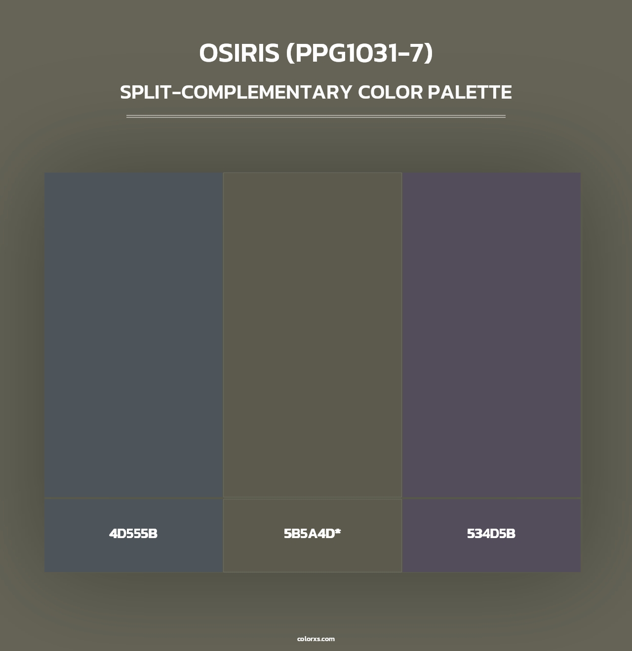 Osiris (PPG1031-7) - Split-Complementary Color Palette