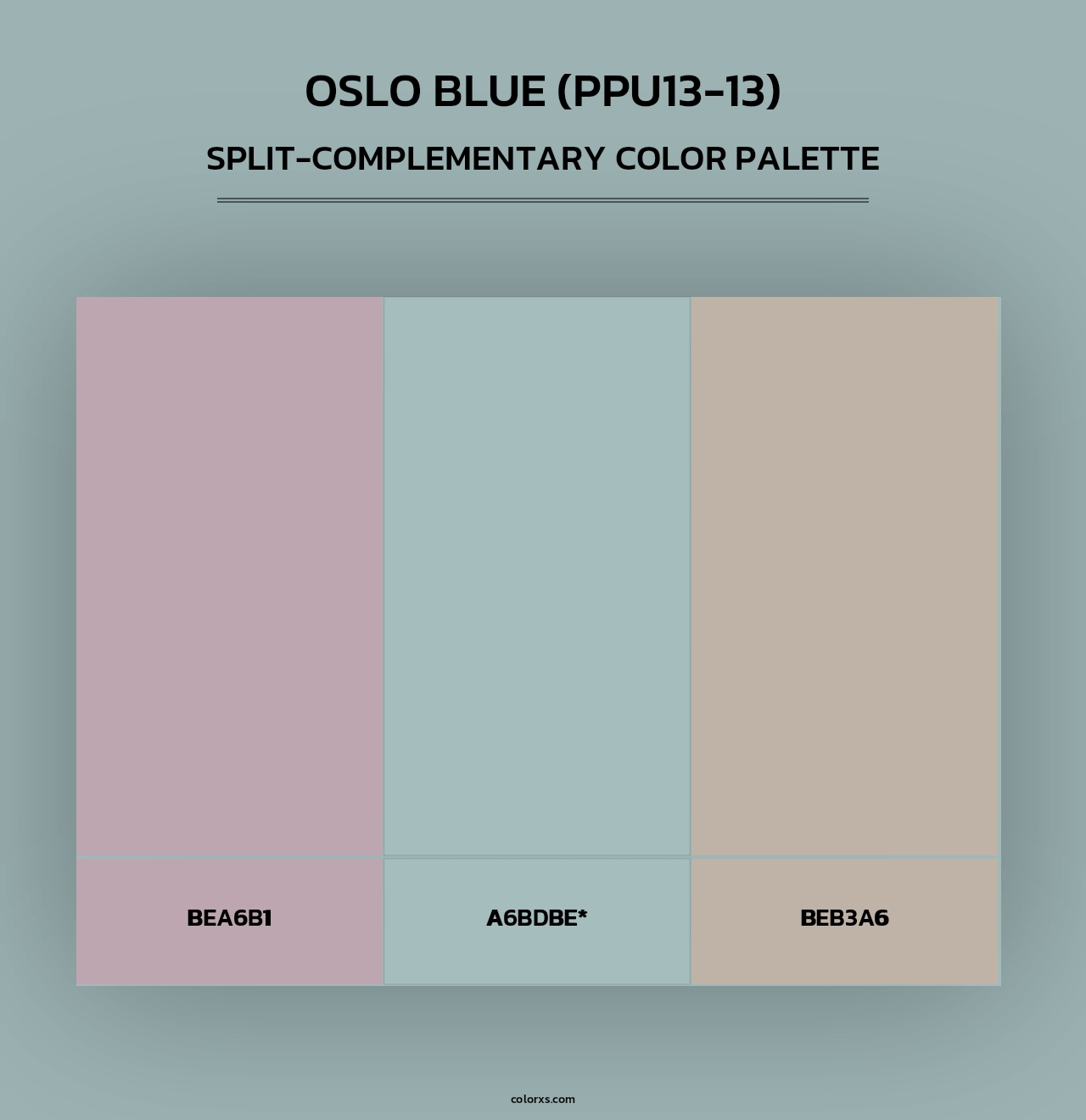 Oslo Blue (PPU13-13) - Split-Complementary Color Palette