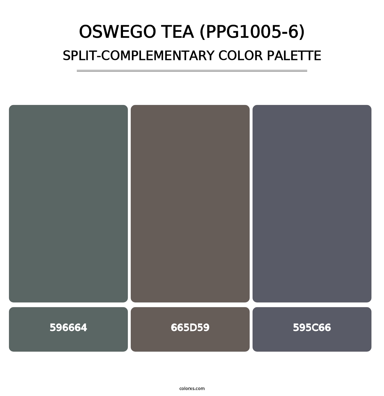 Oswego Tea (PPG1005-6) - Split-Complementary Color Palette