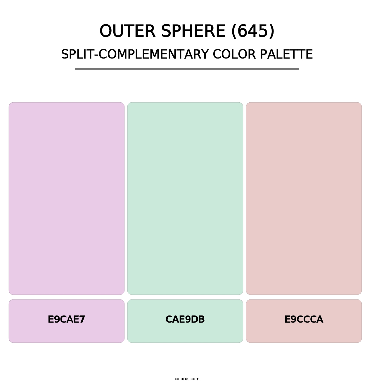 Outer Sphere (645) - Split-Complementary Color Palette