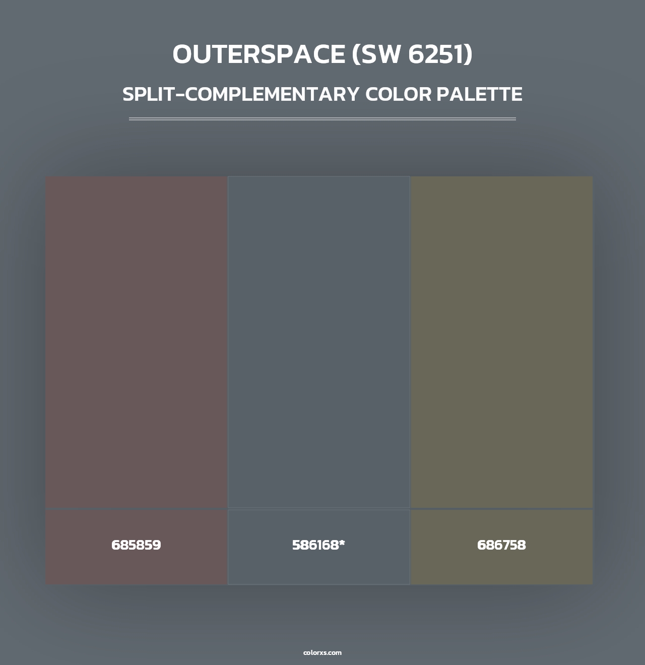 Outerspace (SW 6251) - Split-Complementary Color Palette
