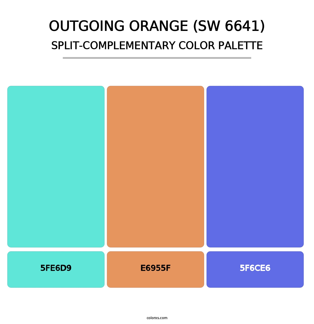 Outgoing Orange (SW 6641) - Split-Complementary Color Palette
