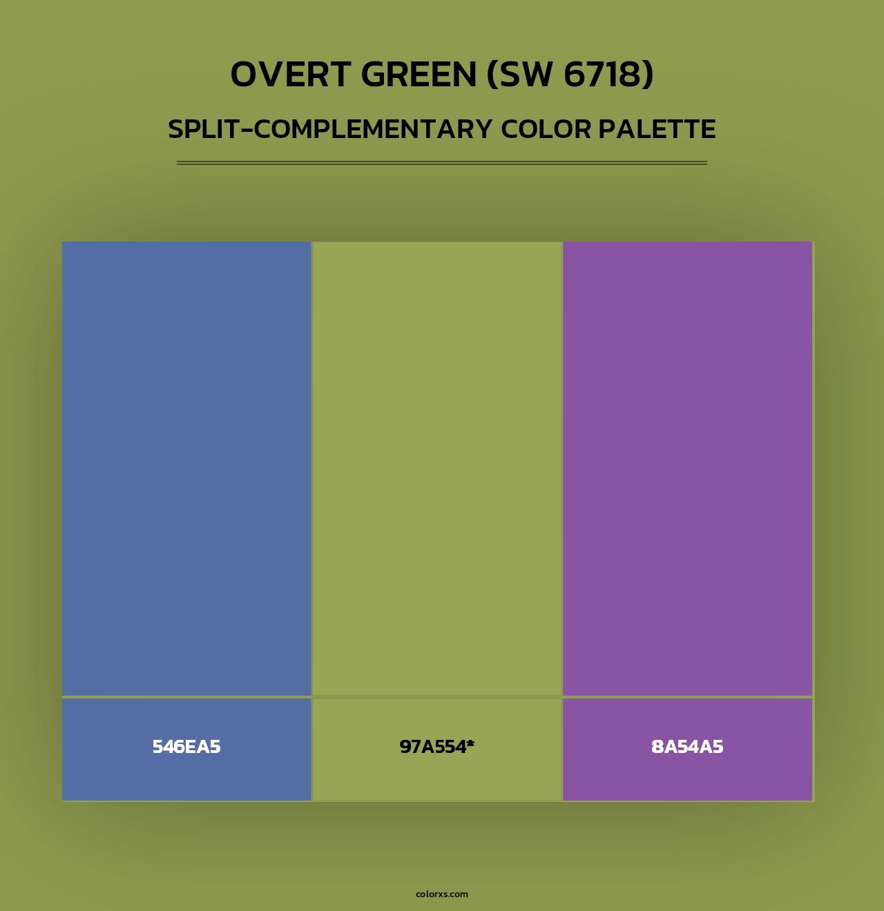 Overt Green (SW 6718) - Split-Complementary Color Palette