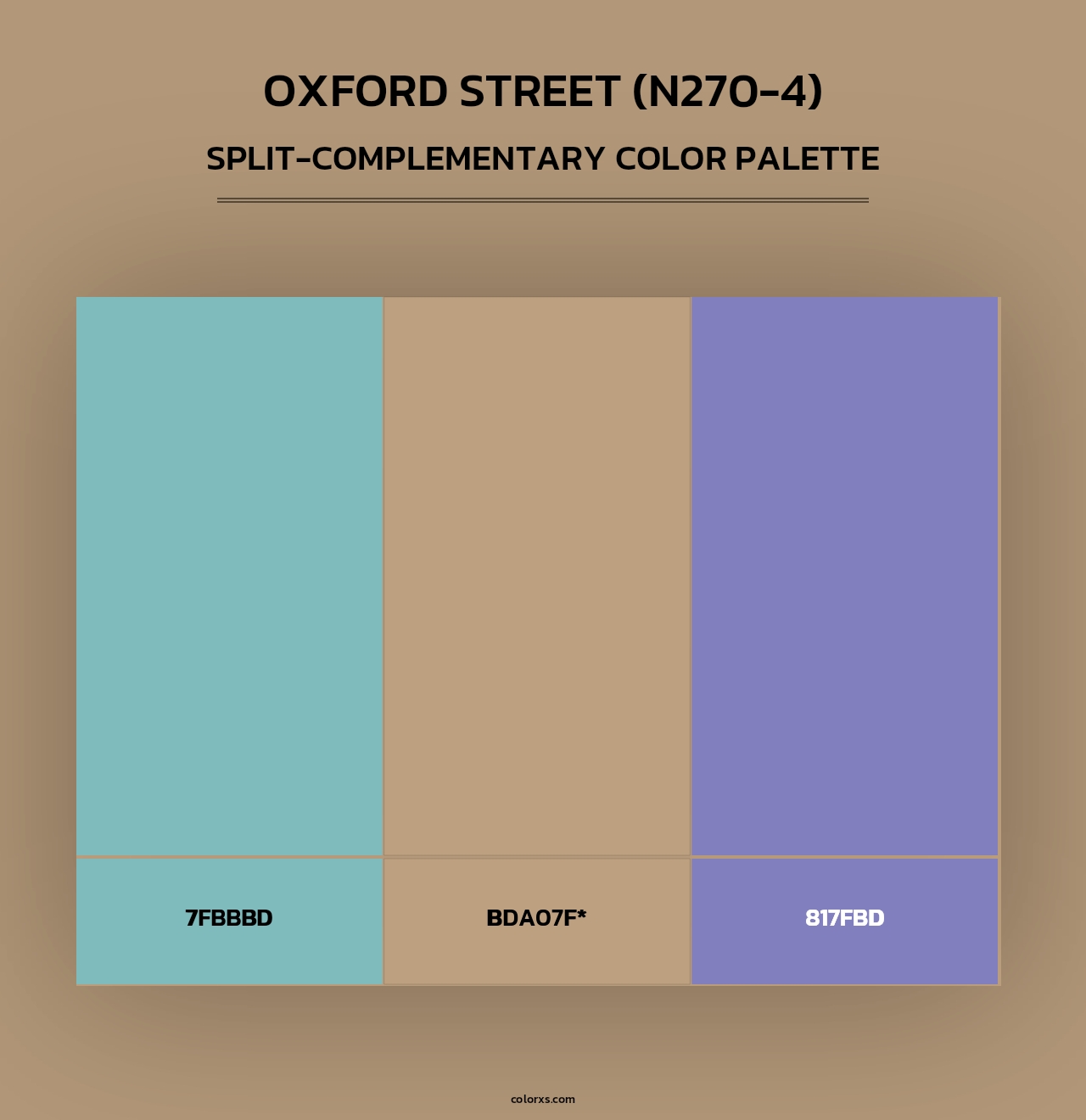 Oxford Street (N270-4) - Split-Complementary Color Palette