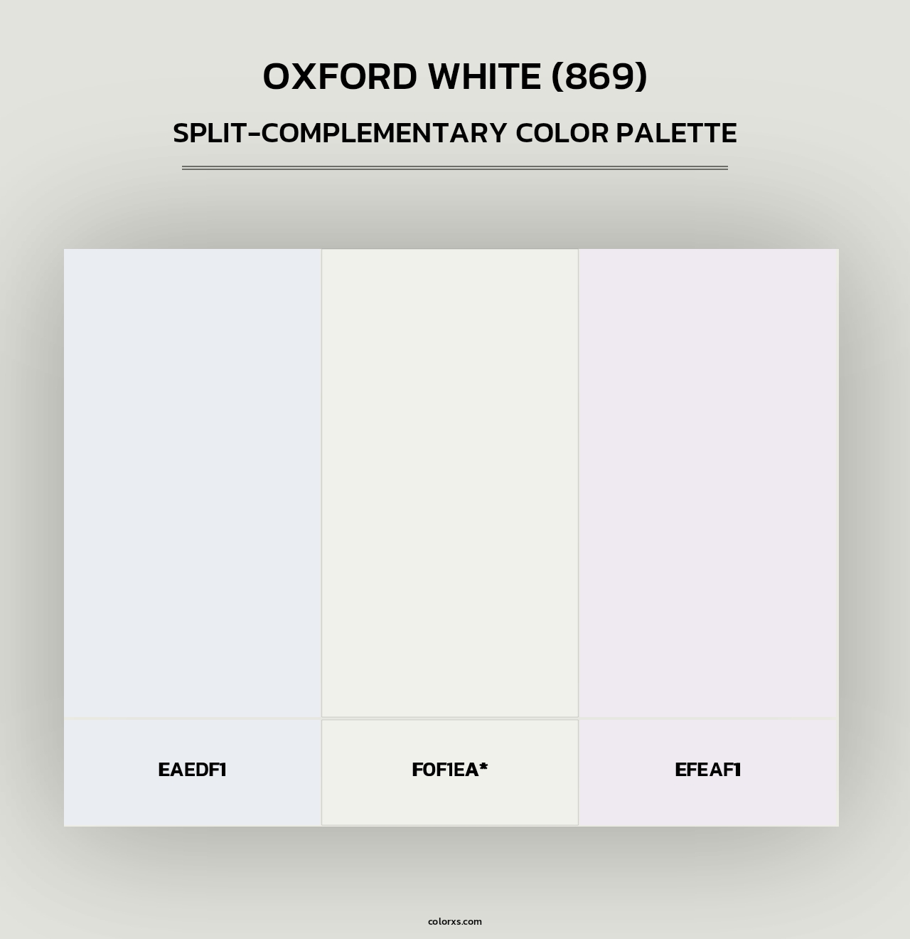 Oxford White (869) - Split-Complementary Color Palette