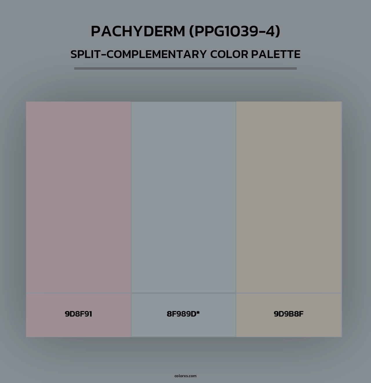 Pachyderm (PPG1039-4) - Split-Complementary Color Palette