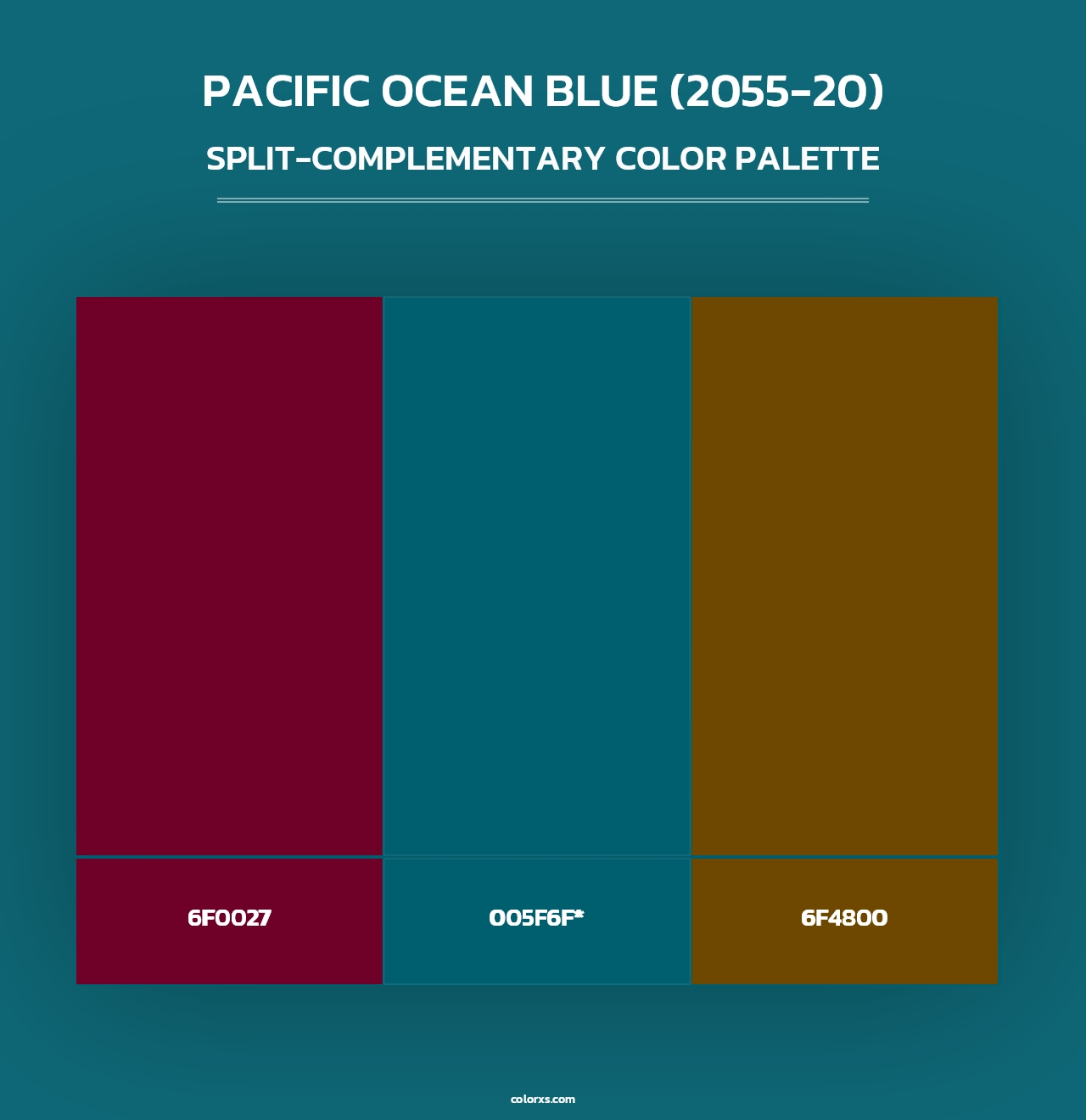 Pacific Ocean Blue (2055-20) - Split-Complementary Color Palette