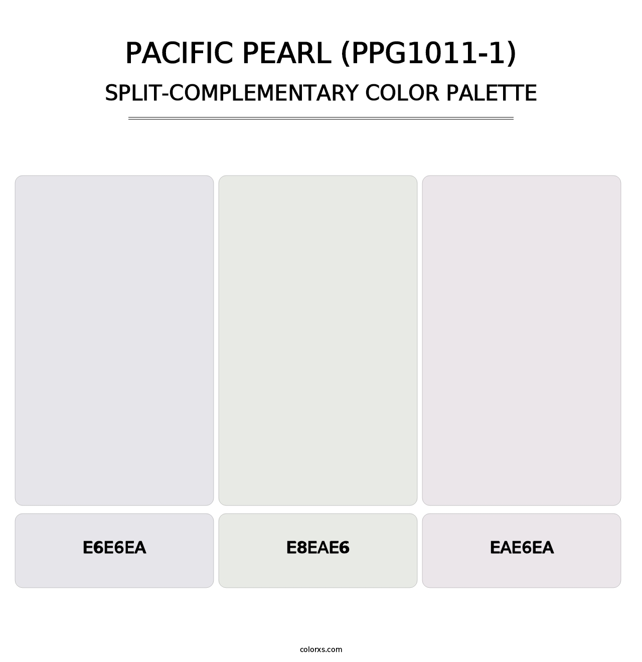 Pacific Pearl (PPG1011-1) - Split-Complementary Color Palette