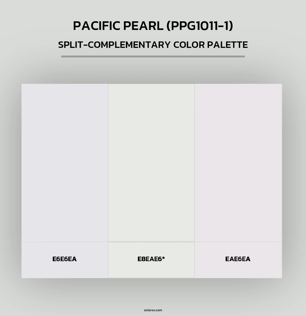 Pacific Pearl (PPG1011-1) - Split-Complementary Color Palette