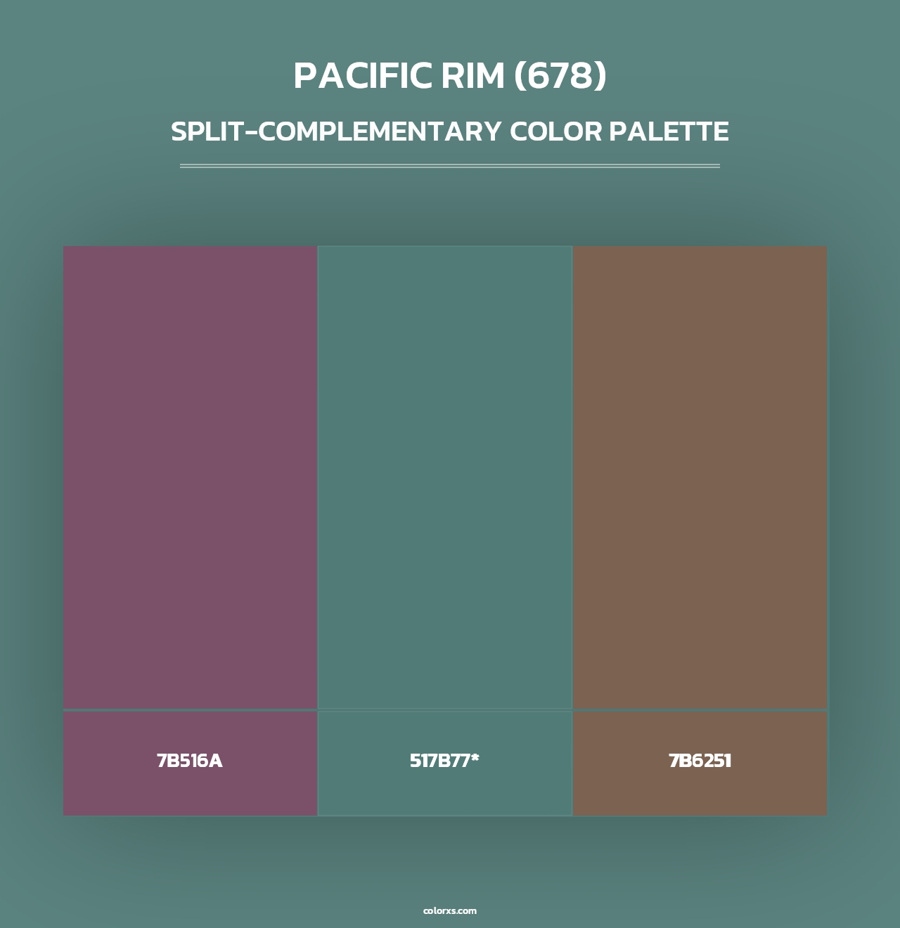 Pacific Rim (678) - Split-Complementary Color Palette