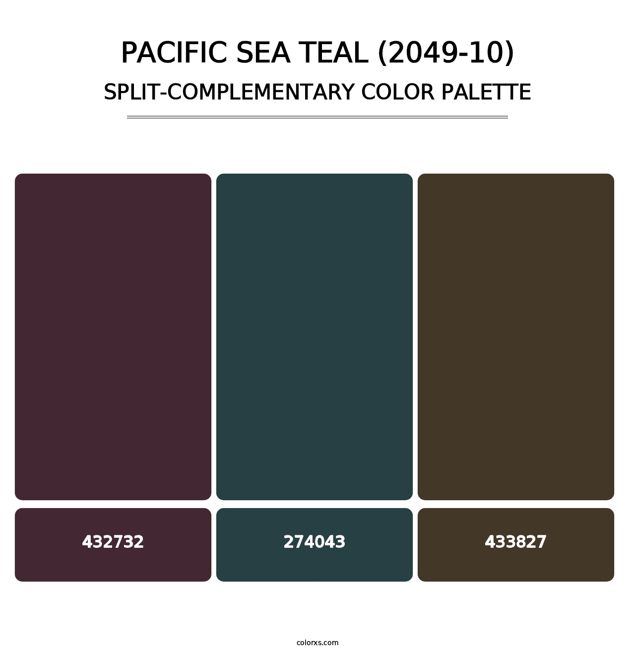 Pacific Sea Teal (2049-10) - Split-Complementary Color Palette