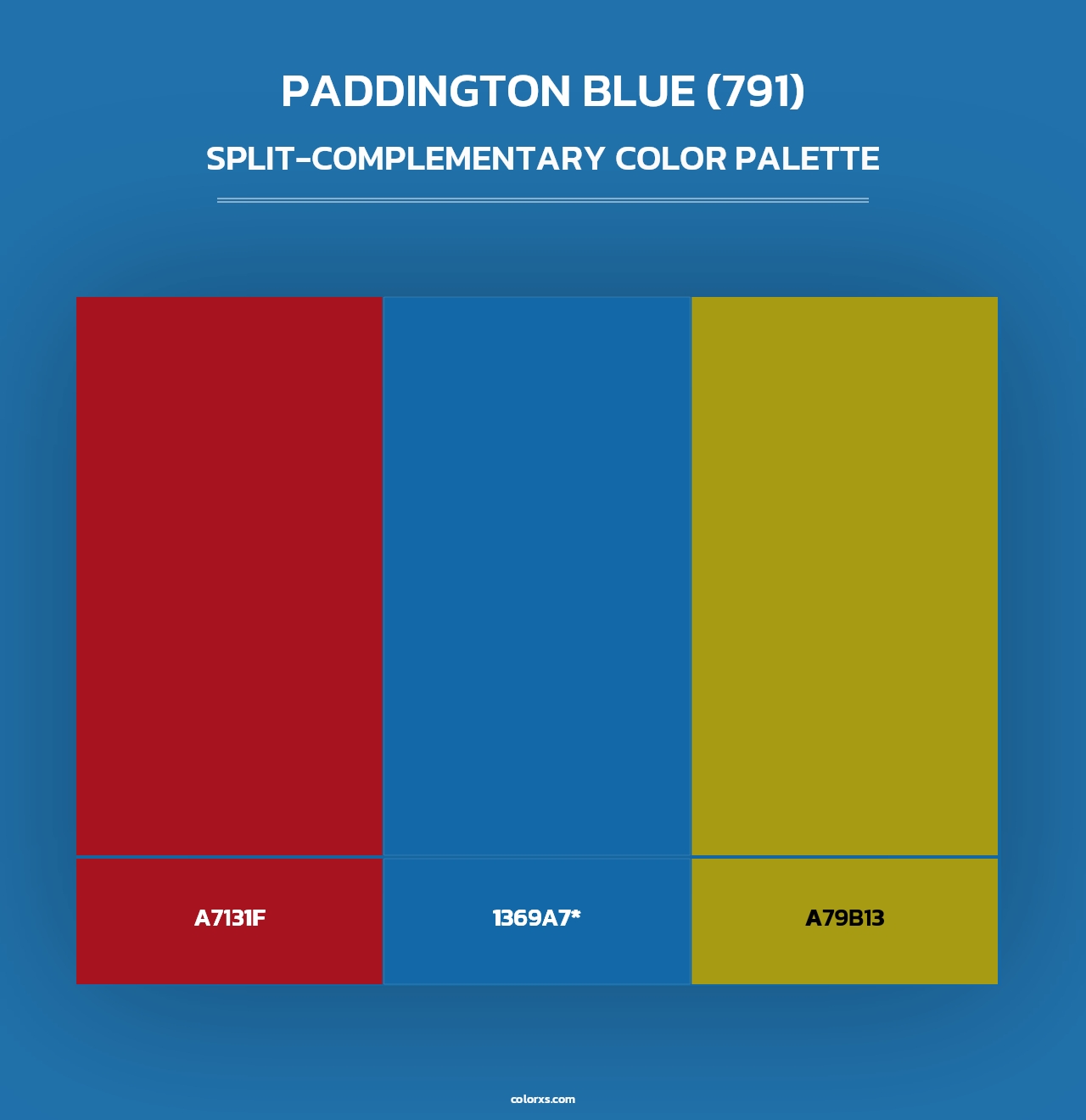 Paddington Blue (791) - Split-Complementary Color Palette