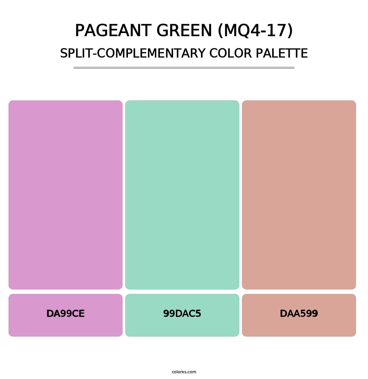 Pageant Green (MQ4-17) - Split-Complementary Color Palette