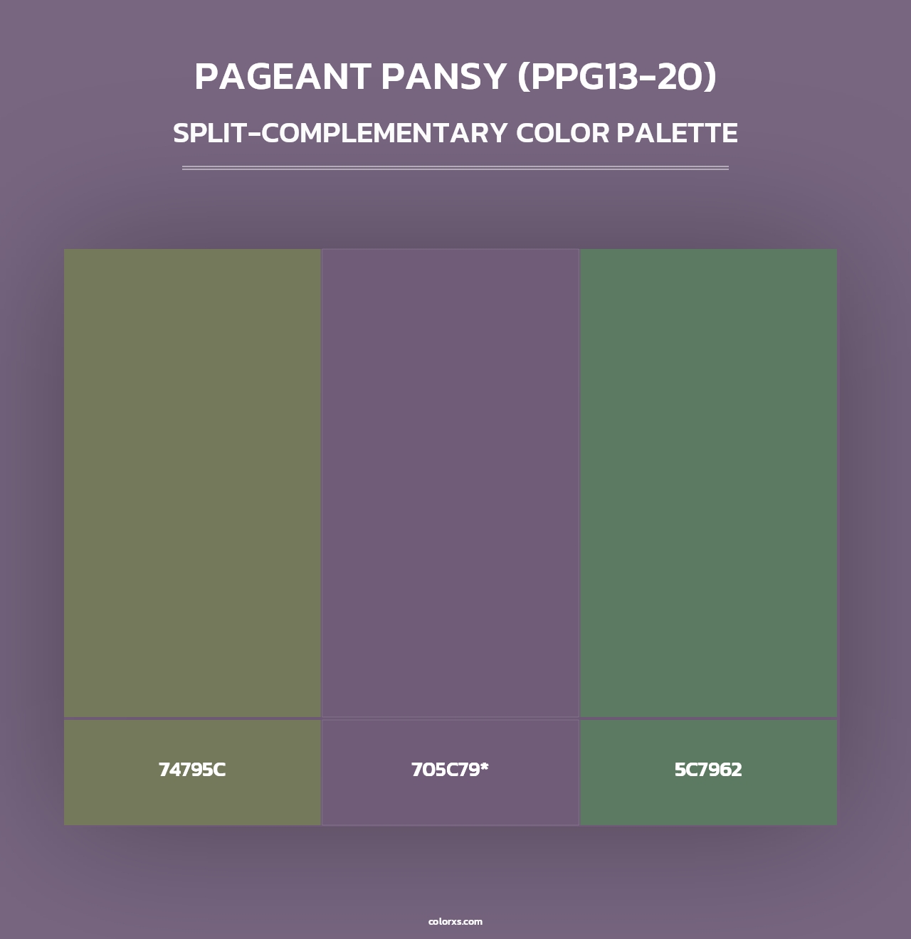 Pageant Pansy (PPG13-20) - Split-Complementary Color Palette