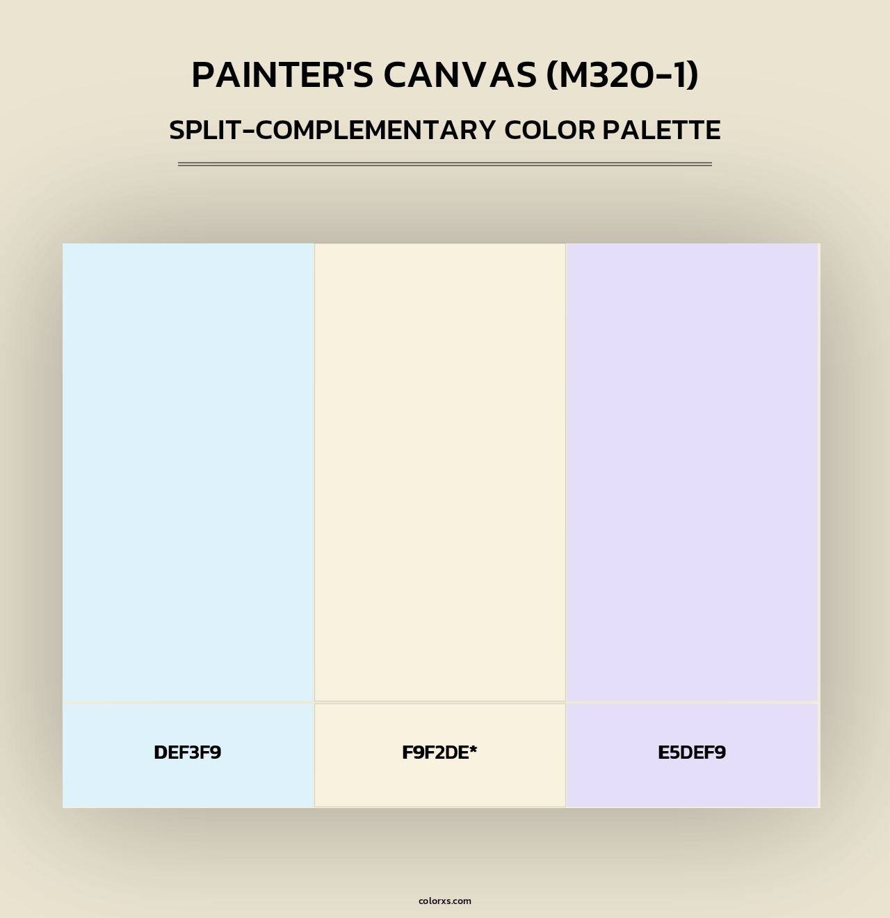 Painter'S Canvas (M320-1) - Split-Complementary Color Palette