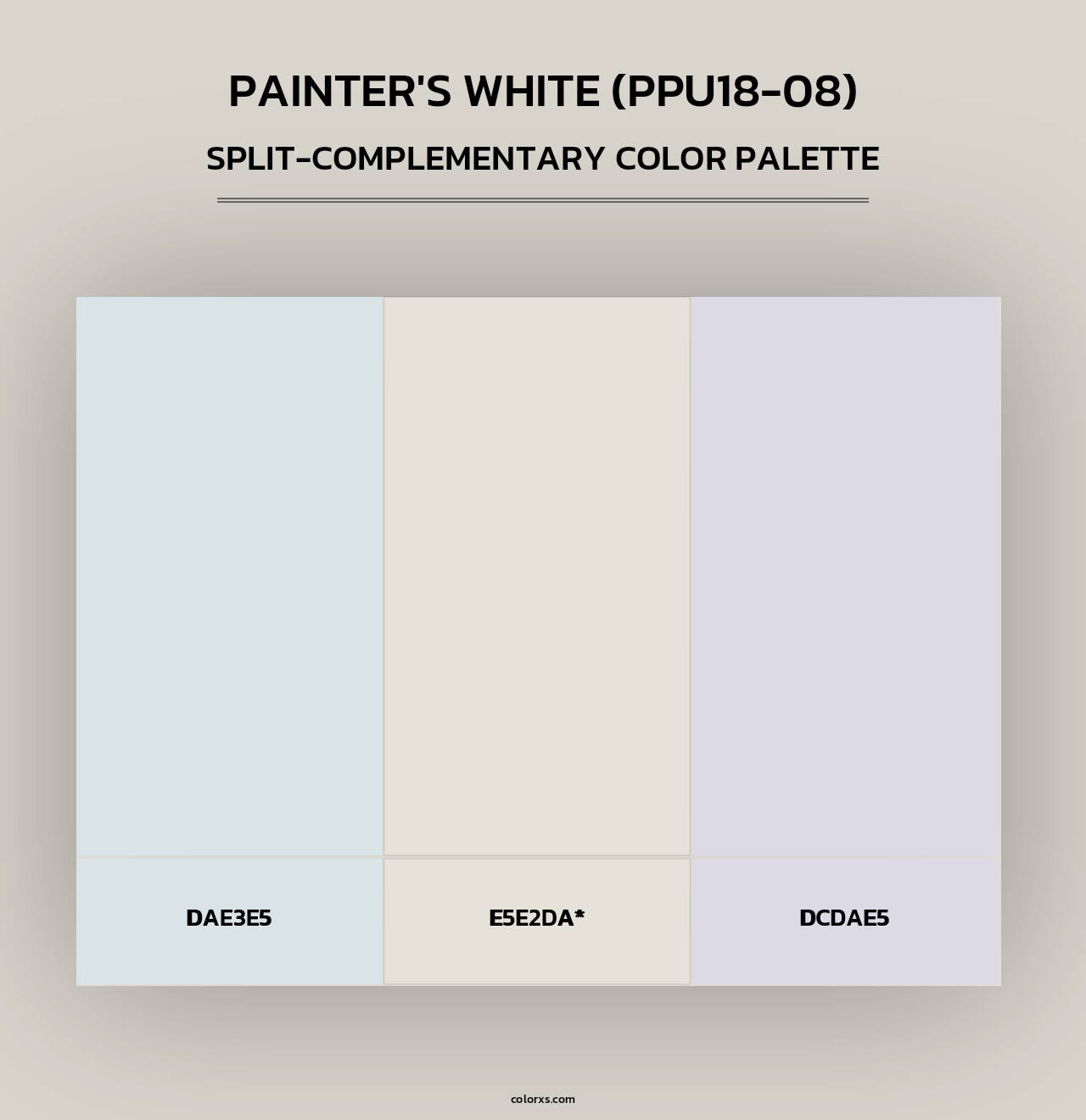 Painter'S White (PPU18-08) - Split-Complementary Color Palette