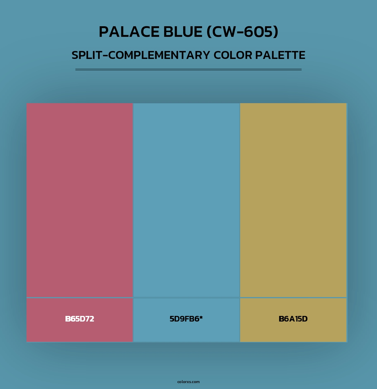 Palace Blue (CW-605) - Split-Complementary Color Palette