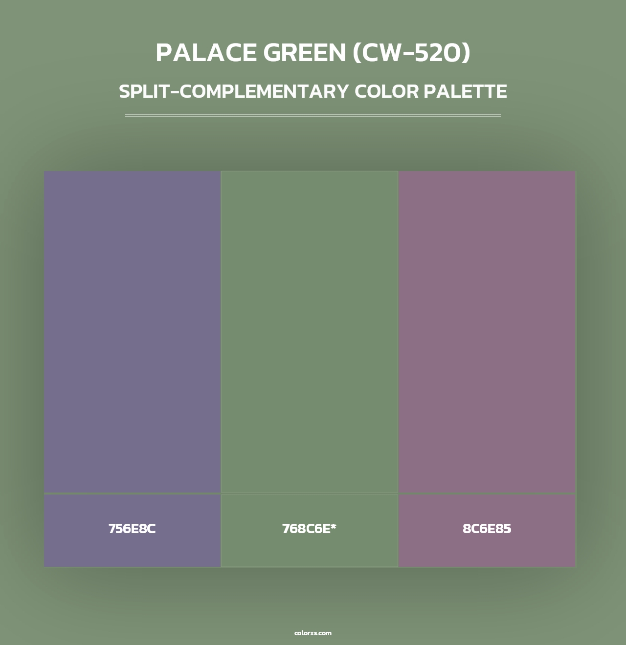 Palace Green (CW-520) - Split-Complementary Color Palette
