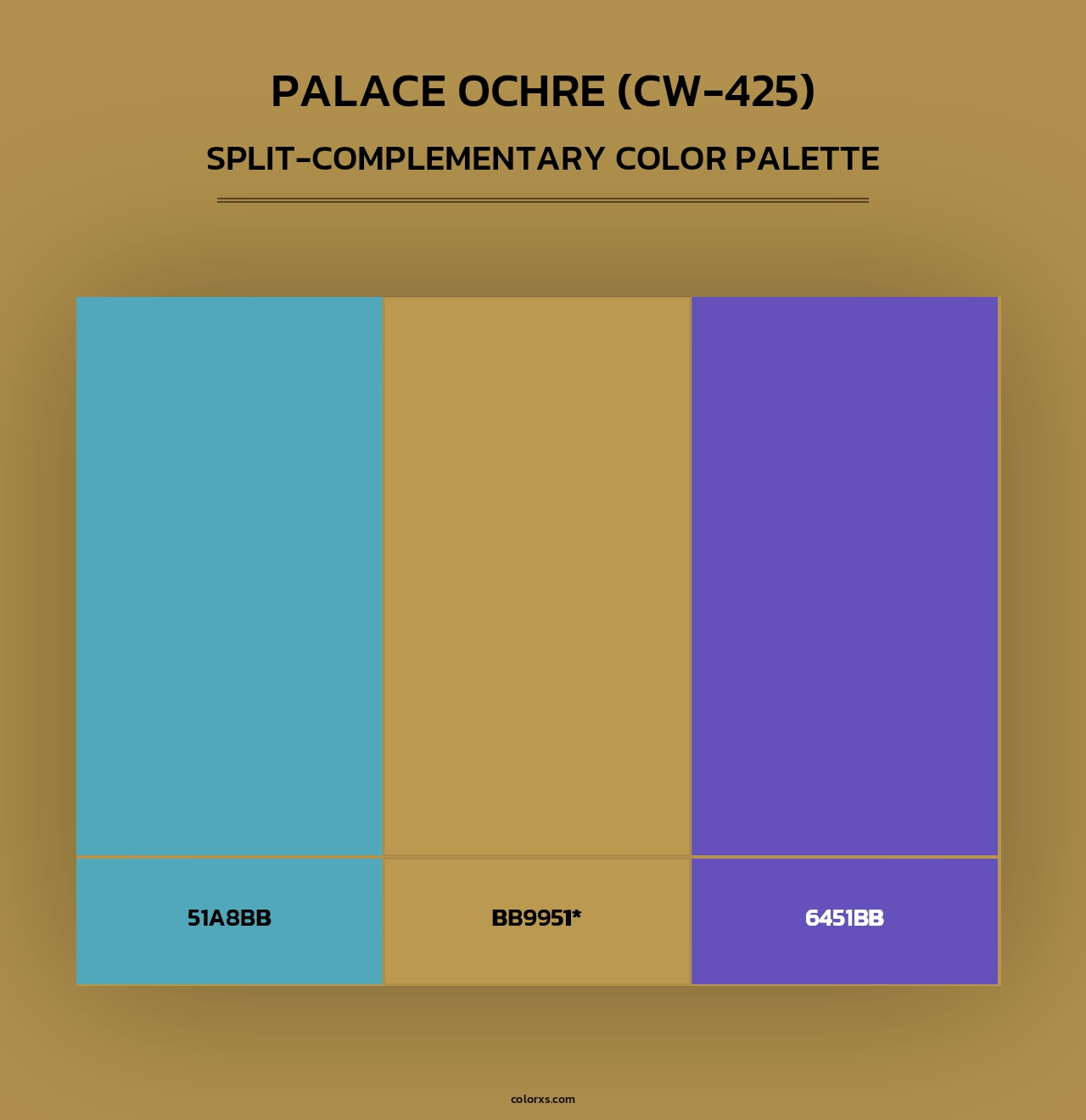 Palace Ochre (CW-425) - Split-Complementary Color Palette
