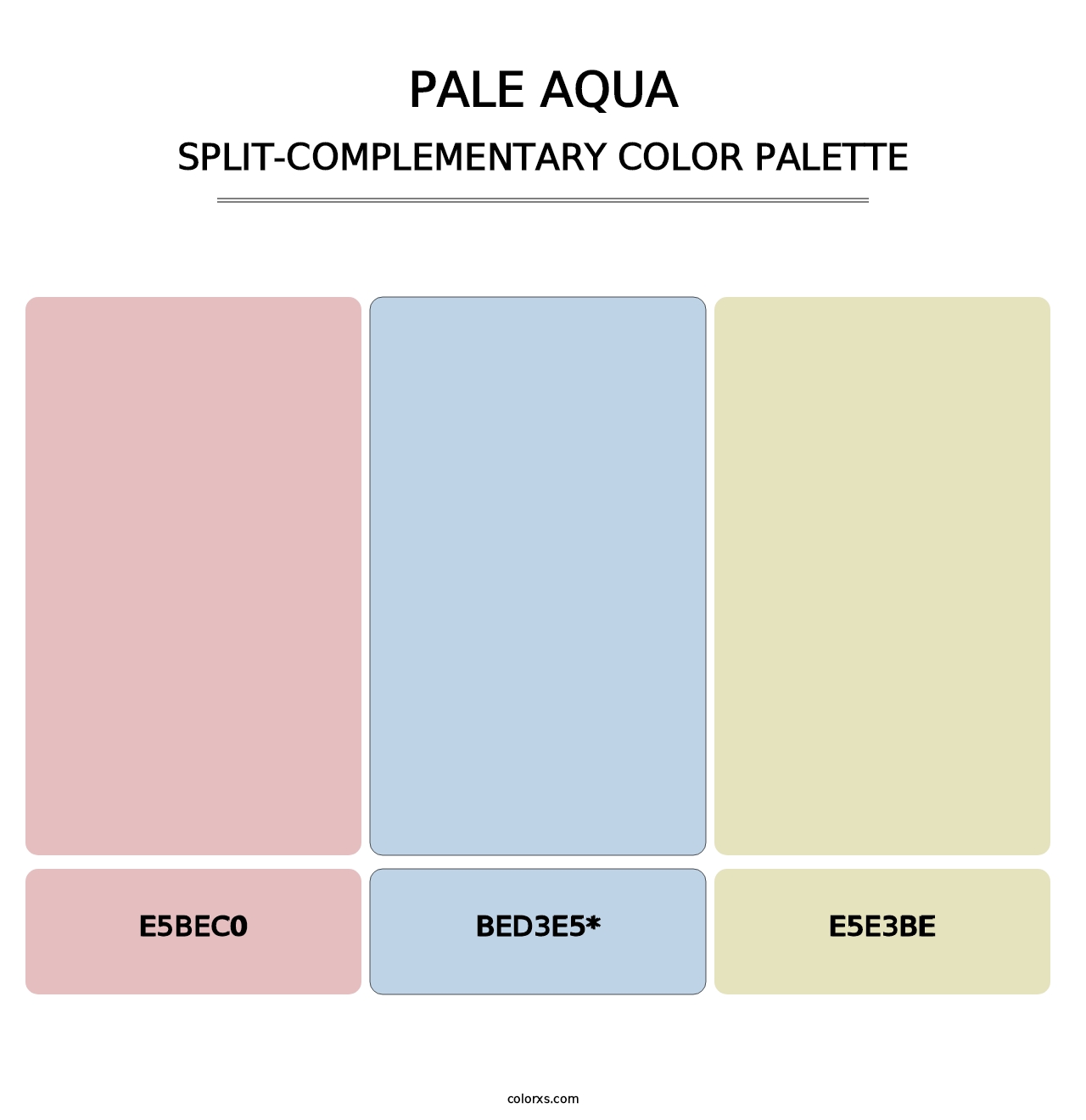 Pale Aqua - Split-Complementary Color Palette