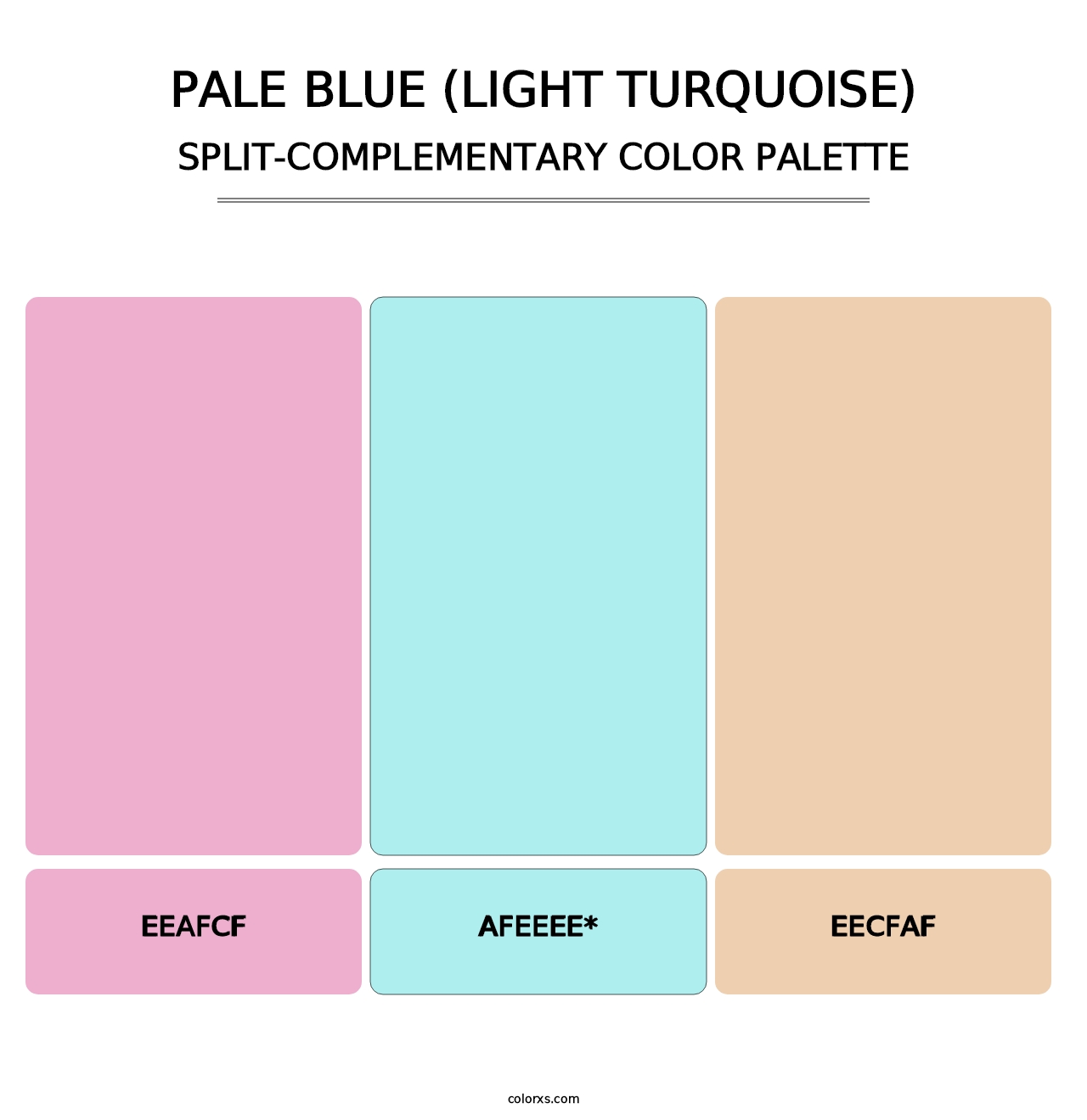 Pale Blue (Light Turquoise) - Split-Complementary Color Palette