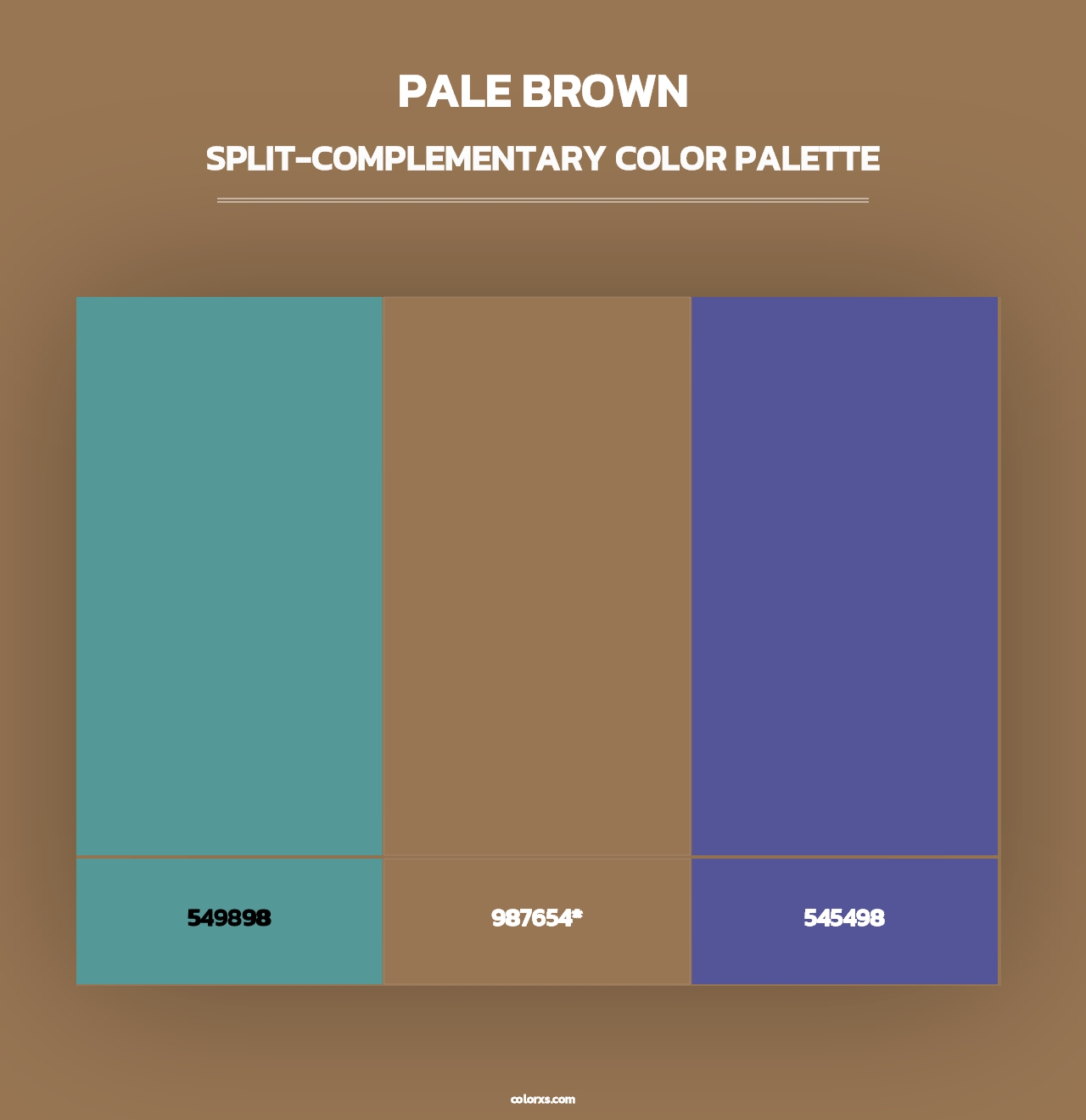 Pale Brown - Split-Complementary Color Palette