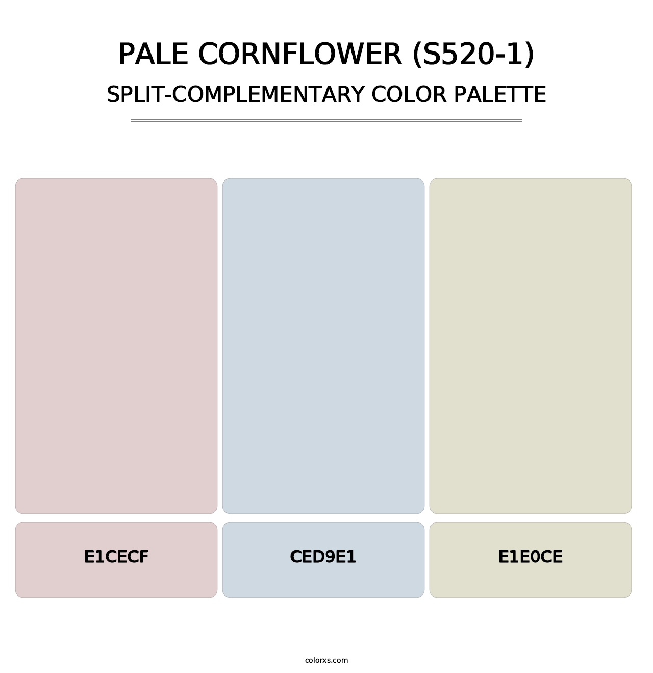 Pale Cornflower (S520-1) - Split-Complementary Color Palette