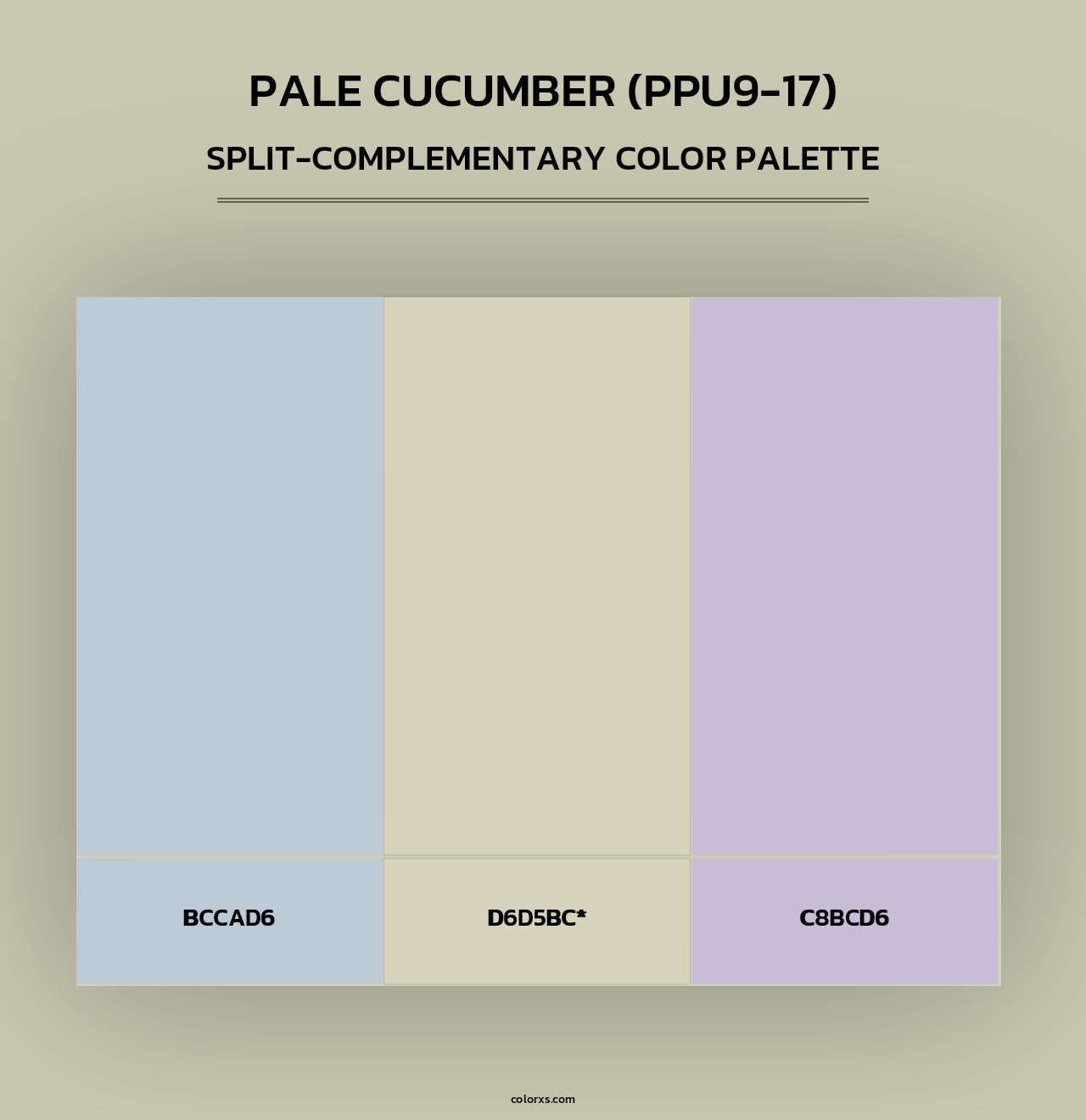 Pale Cucumber (PPU9-17) - Split-Complementary Color Palette