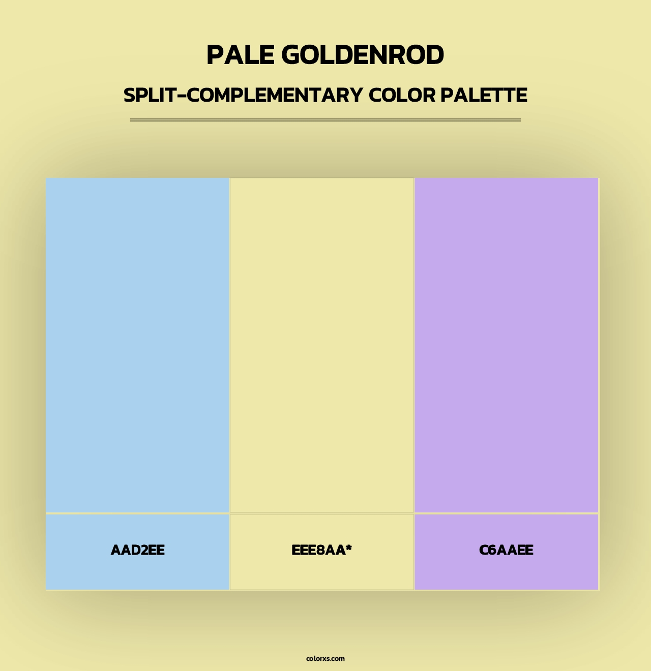 Pale Goldenrod - Split-Complementary Color Palette
