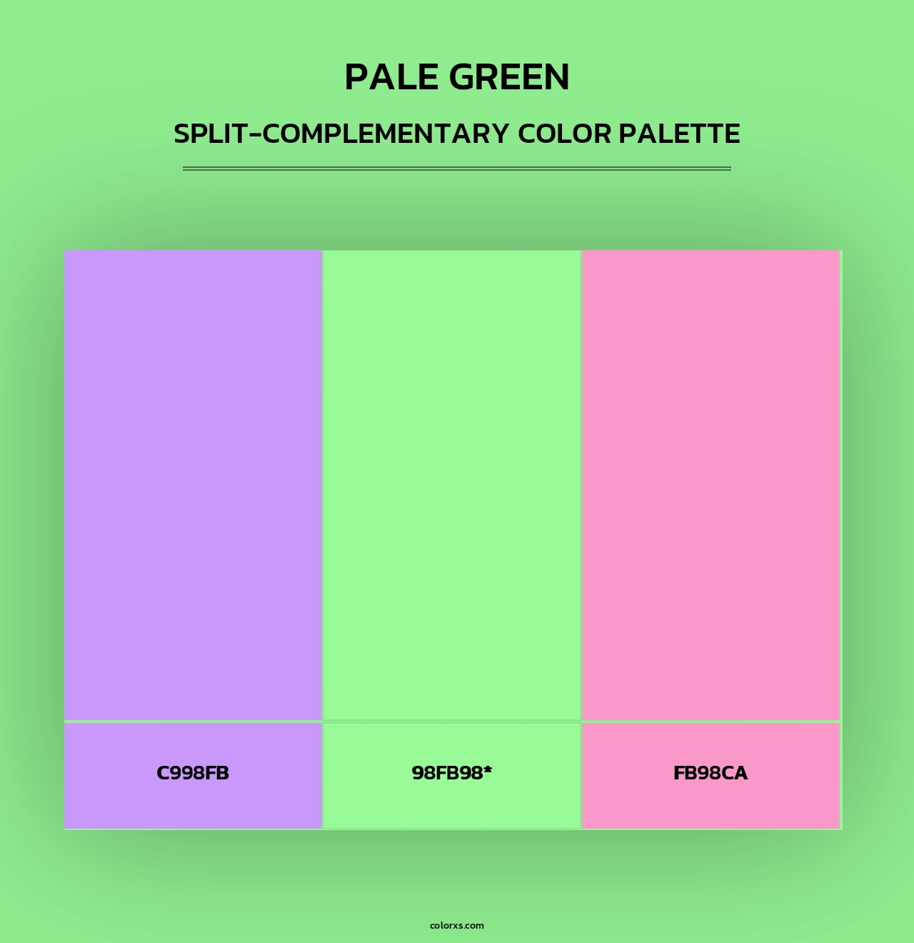 Pale Green - Split-Complementary Color Palette