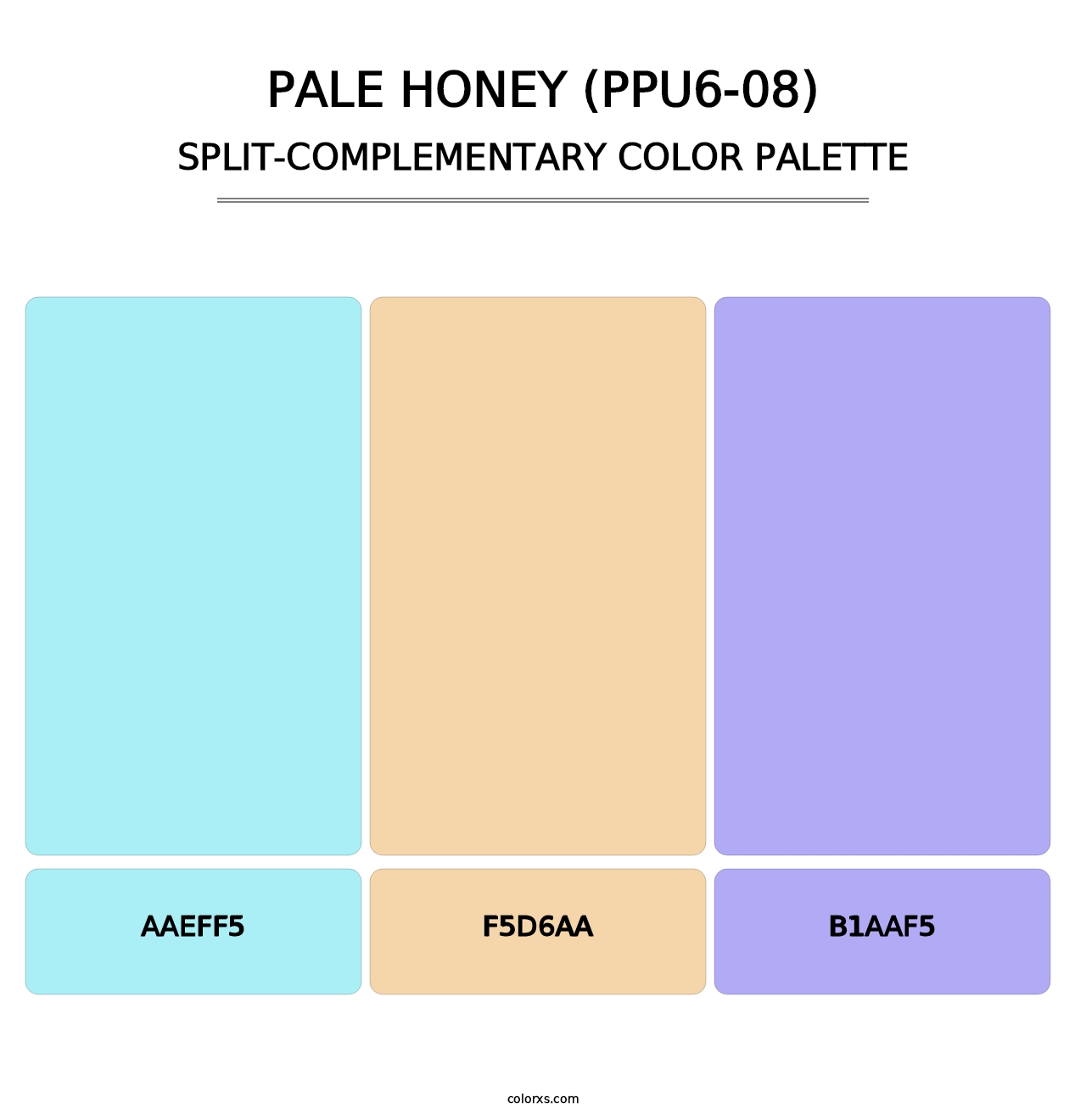 Pale Honey (PPU6-08) - Split-Complementary Color Palette