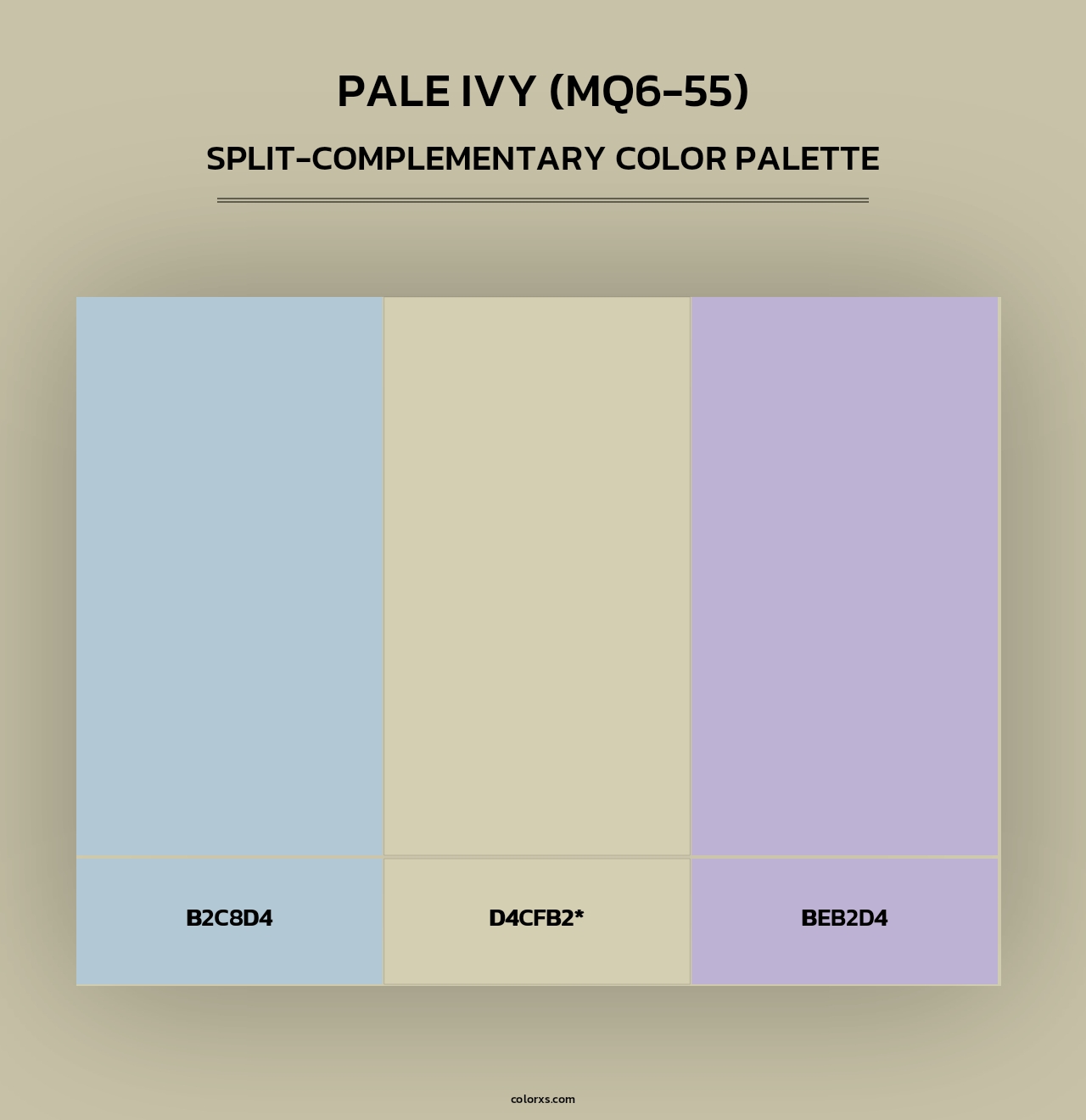 Pale Ivy (MQ6-55) - Split-Complementary Color Palette