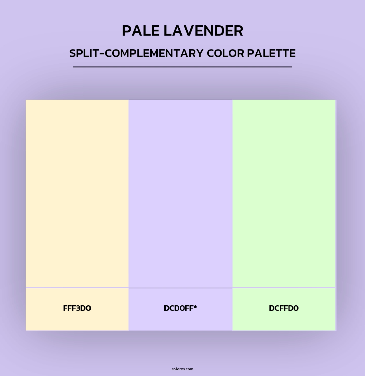 Pale Lavender - Split-Complementary Color Palette