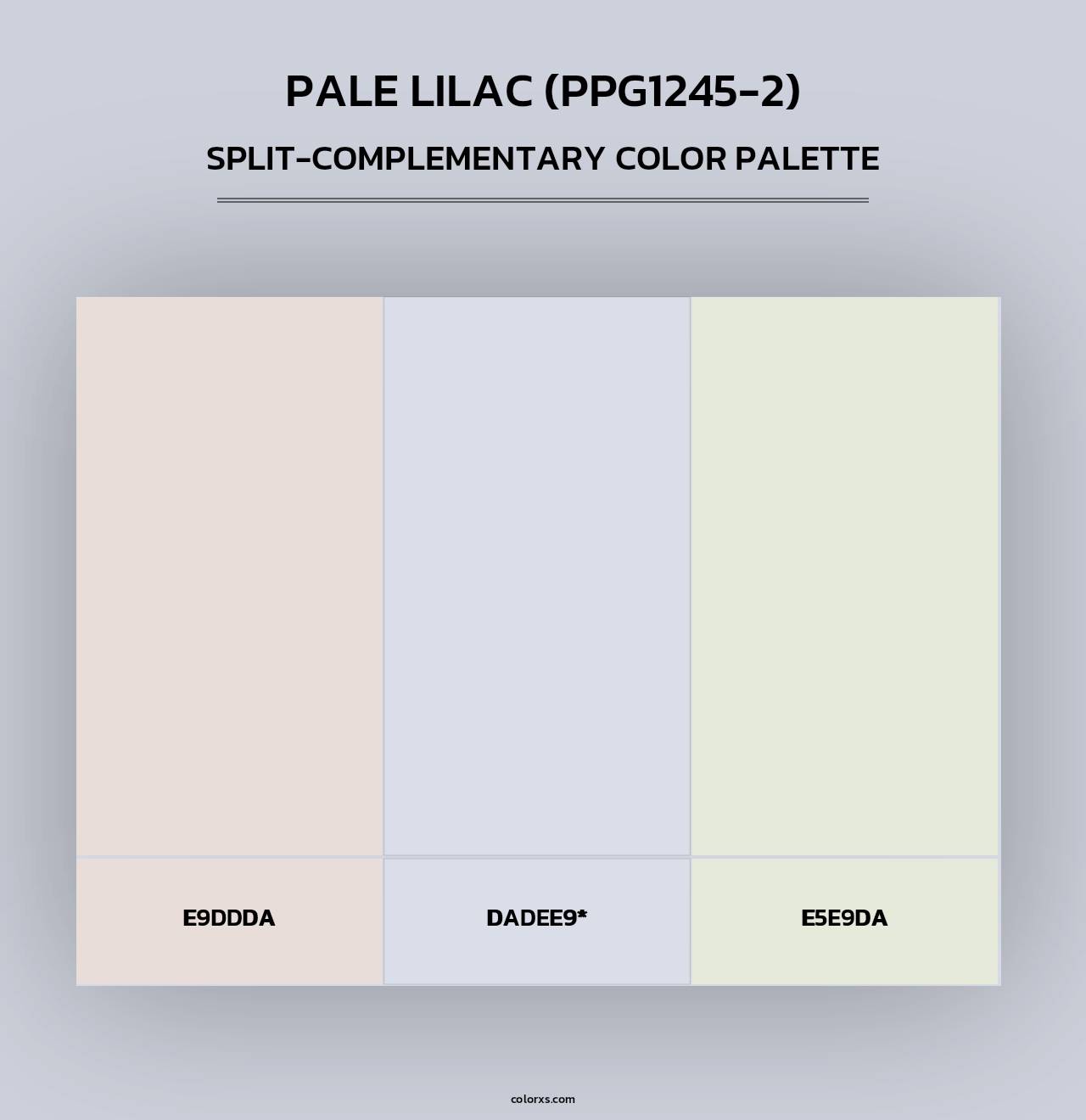 Pale Lilac (PPG1245-2) - Split-Complementary Color Palette