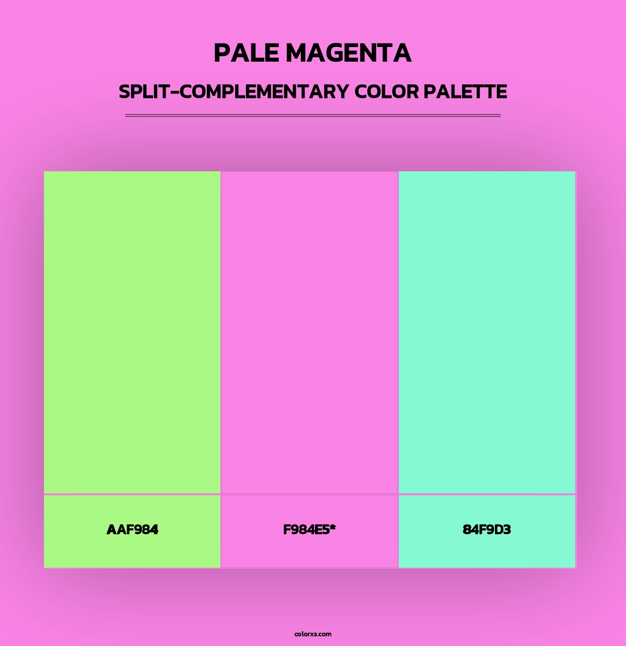 Pale Magenta - Split-Complementary Color Palette