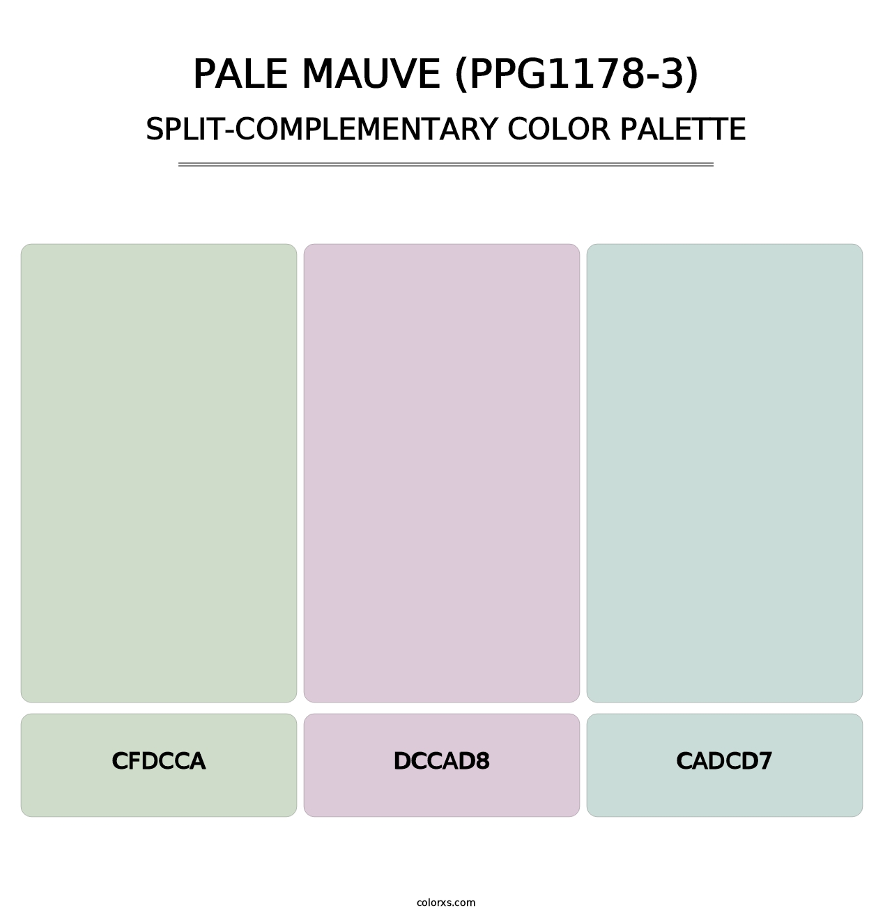 Pale Mauve (PPG1178-3) - Split-Complementary Color Palette