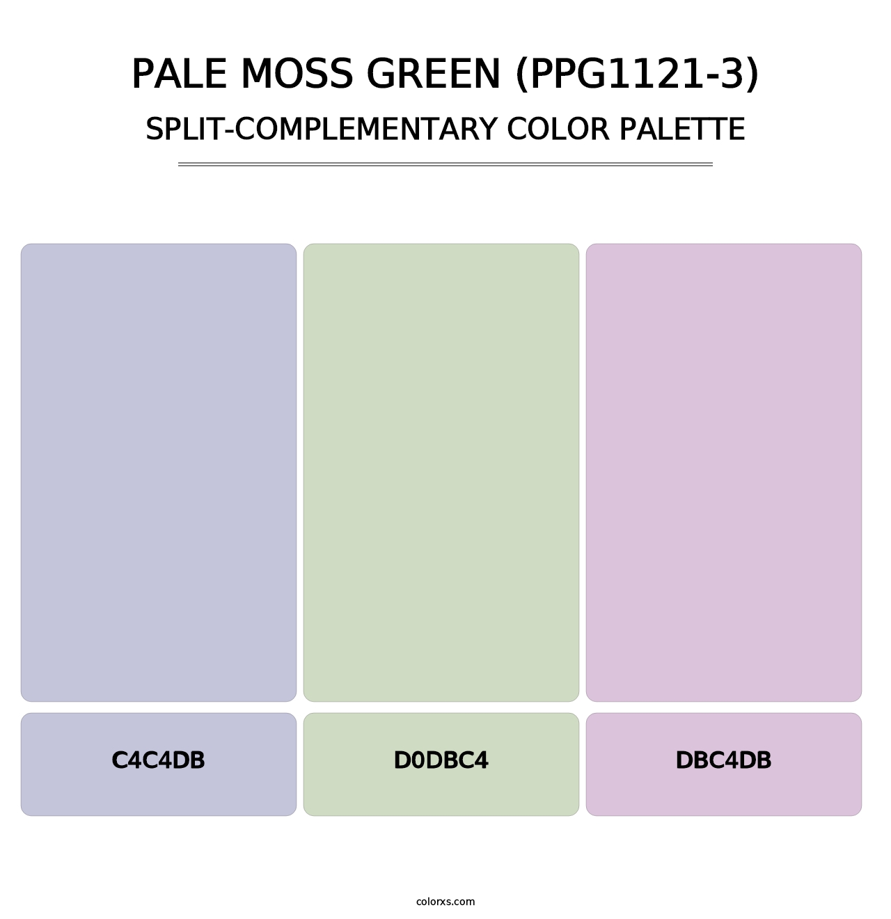Pale Moss Green (PPG1121-3) - Split-Complementary Color Palette