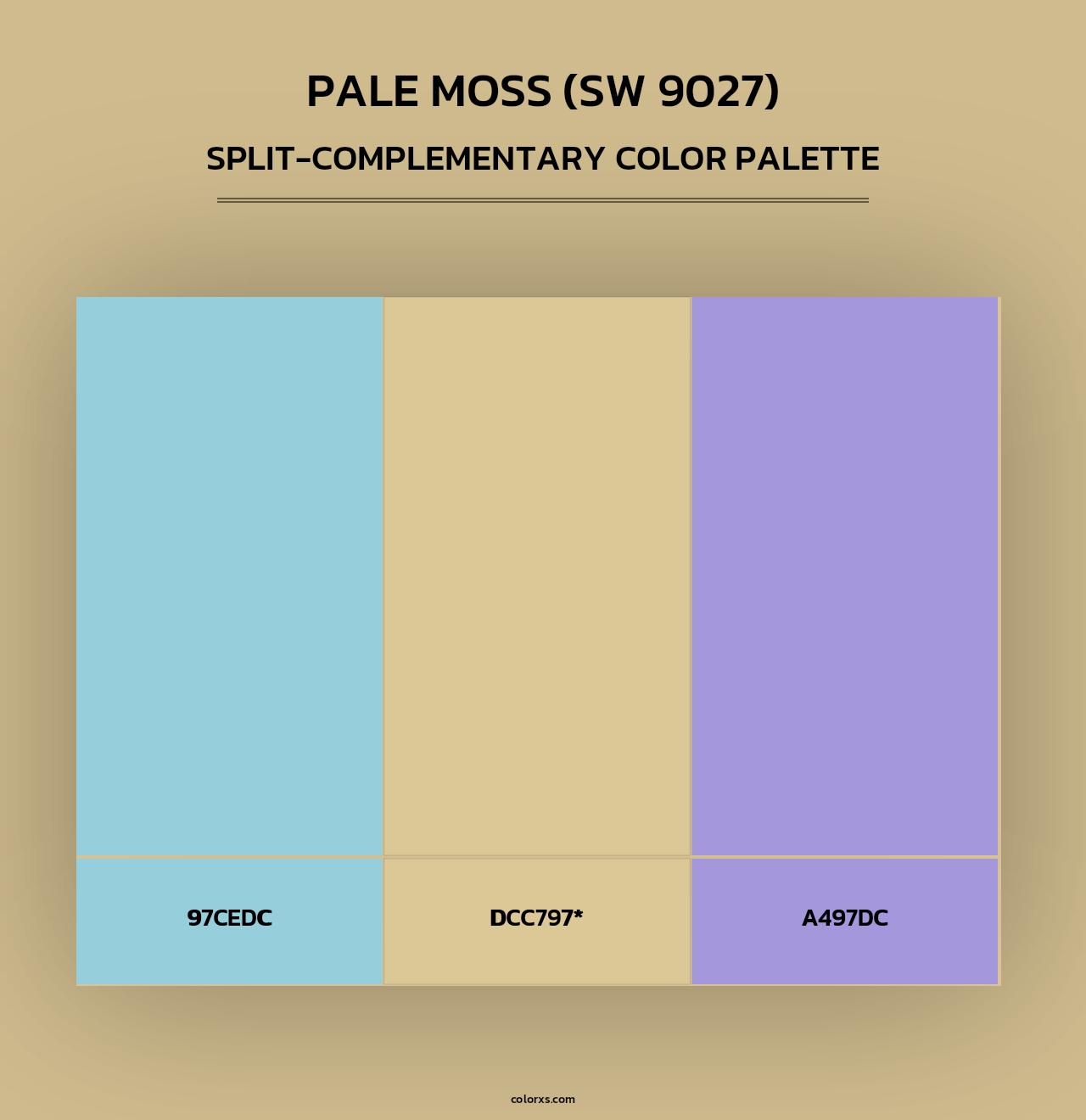 Pale Moss (SW 9027) - Split-Complementary Color Palette