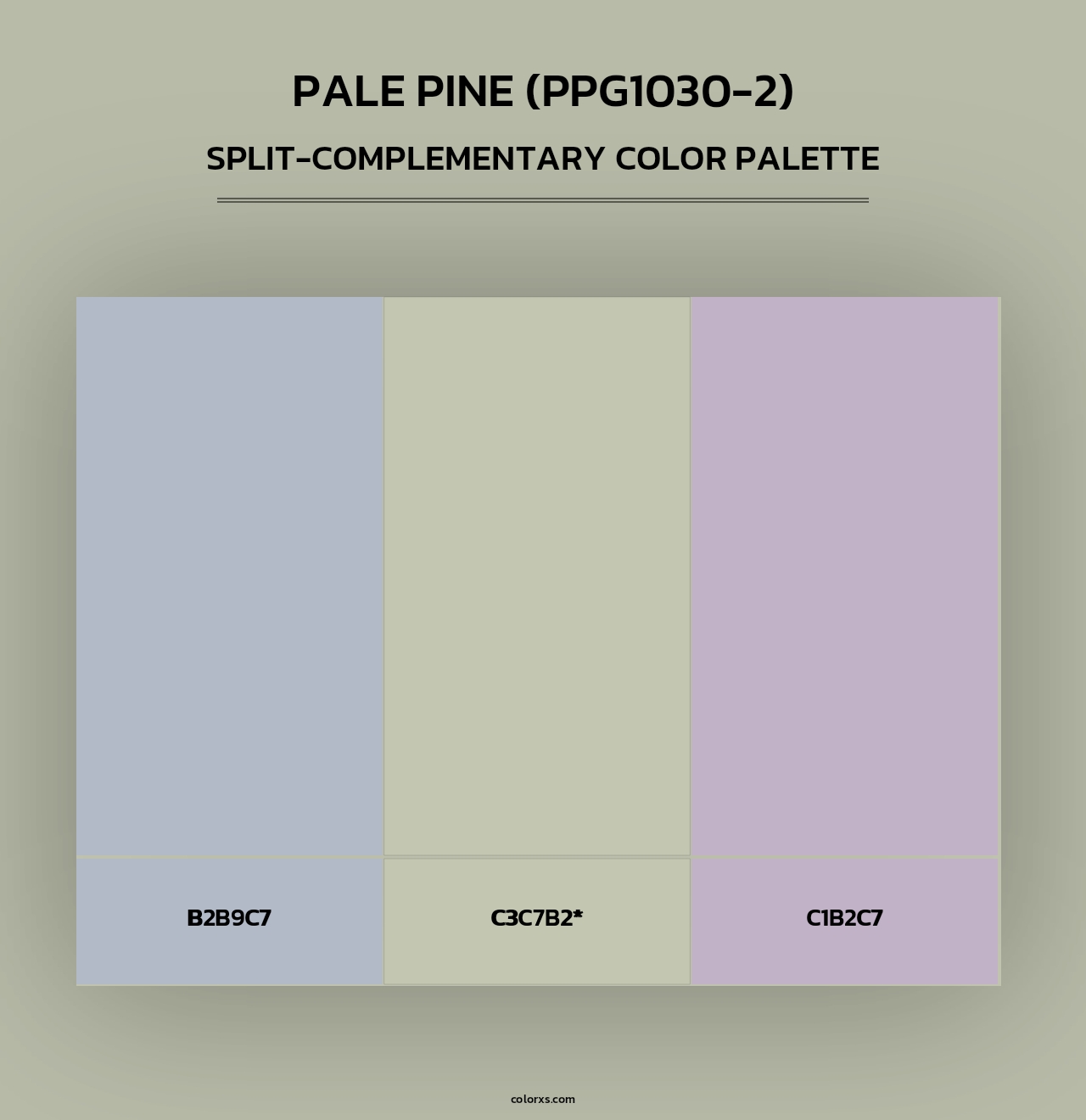 Pale Pine (PPG1030-2) - Split-Complementary Color Palette